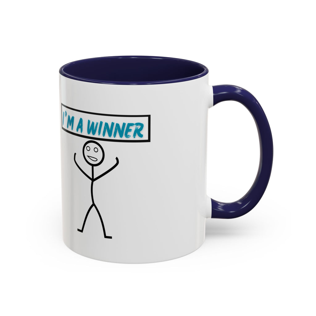 I'm a Winner Accent Coffee Mug — Funny Motivational 11/15oz
