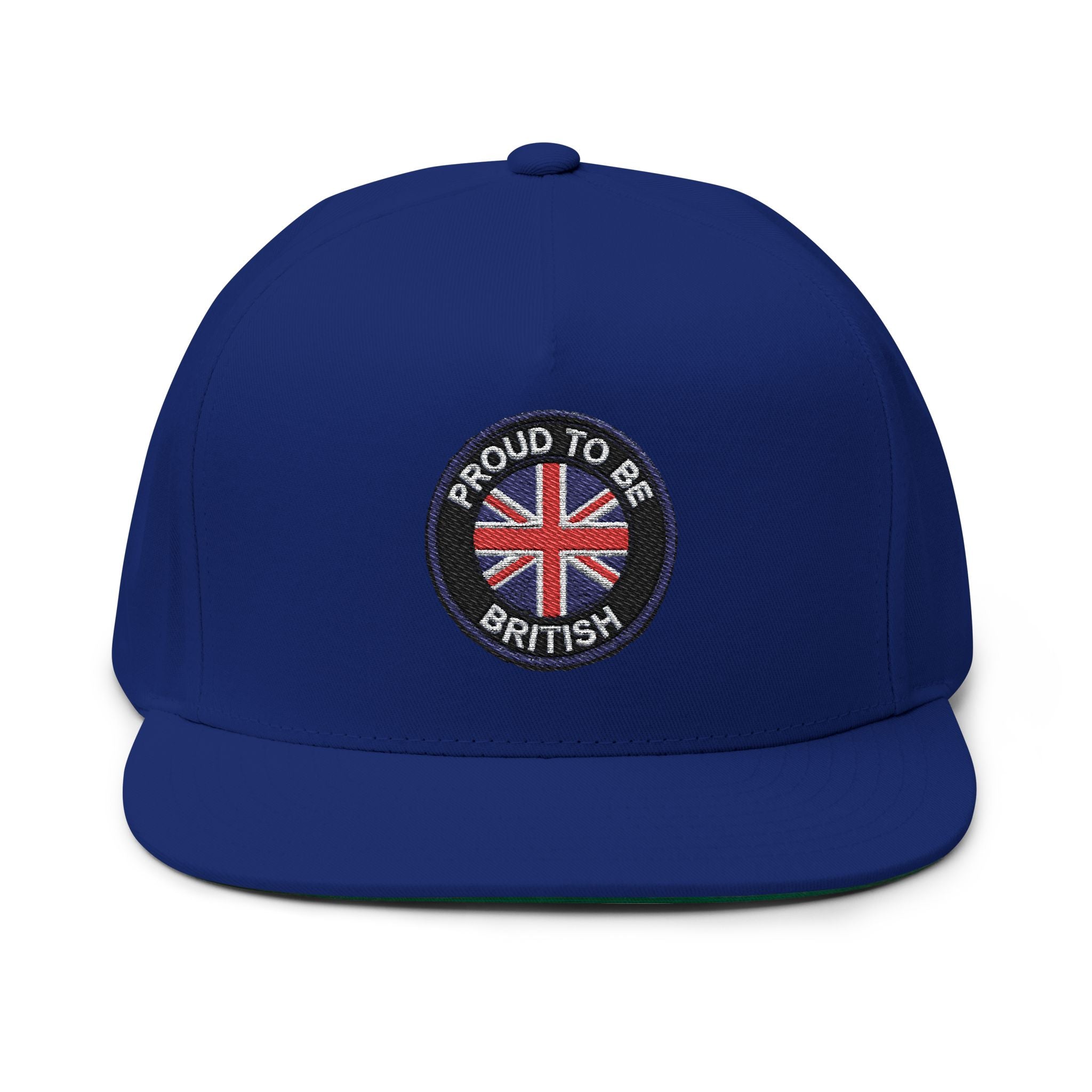 Proud to Be British embroidered patch Flat Bill Cap | Union Jack snapback