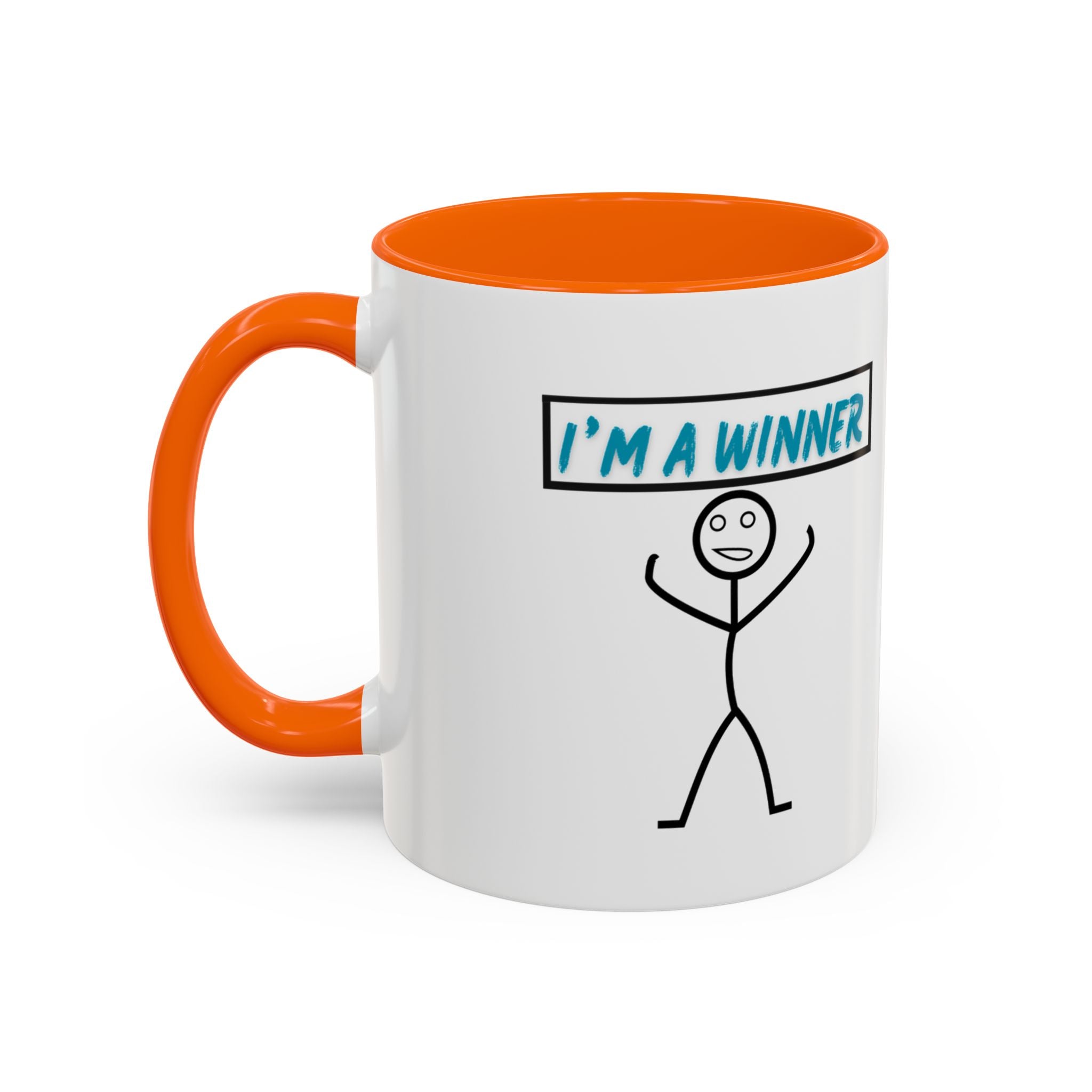 I'm a Winner Accent Coffee Mug — Funny Motivational 11/15oz