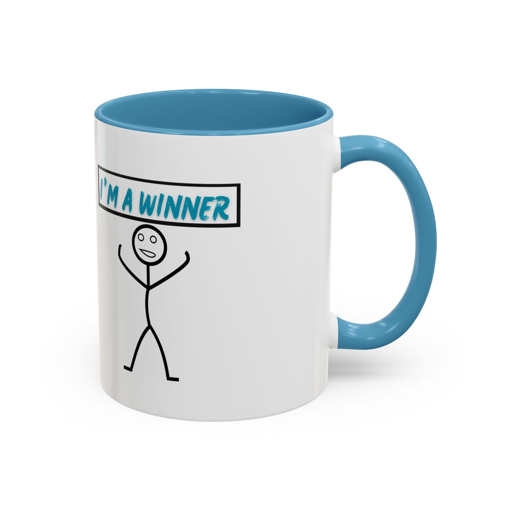 I'm a Winner Accent Coffee Mug — Funny Motivational 11/15oz