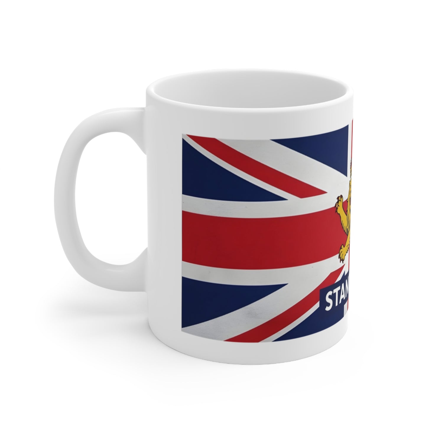 Union Jack Stand Proud Ceramic  Mug for Tea or Coffee Lovers,  British Pride