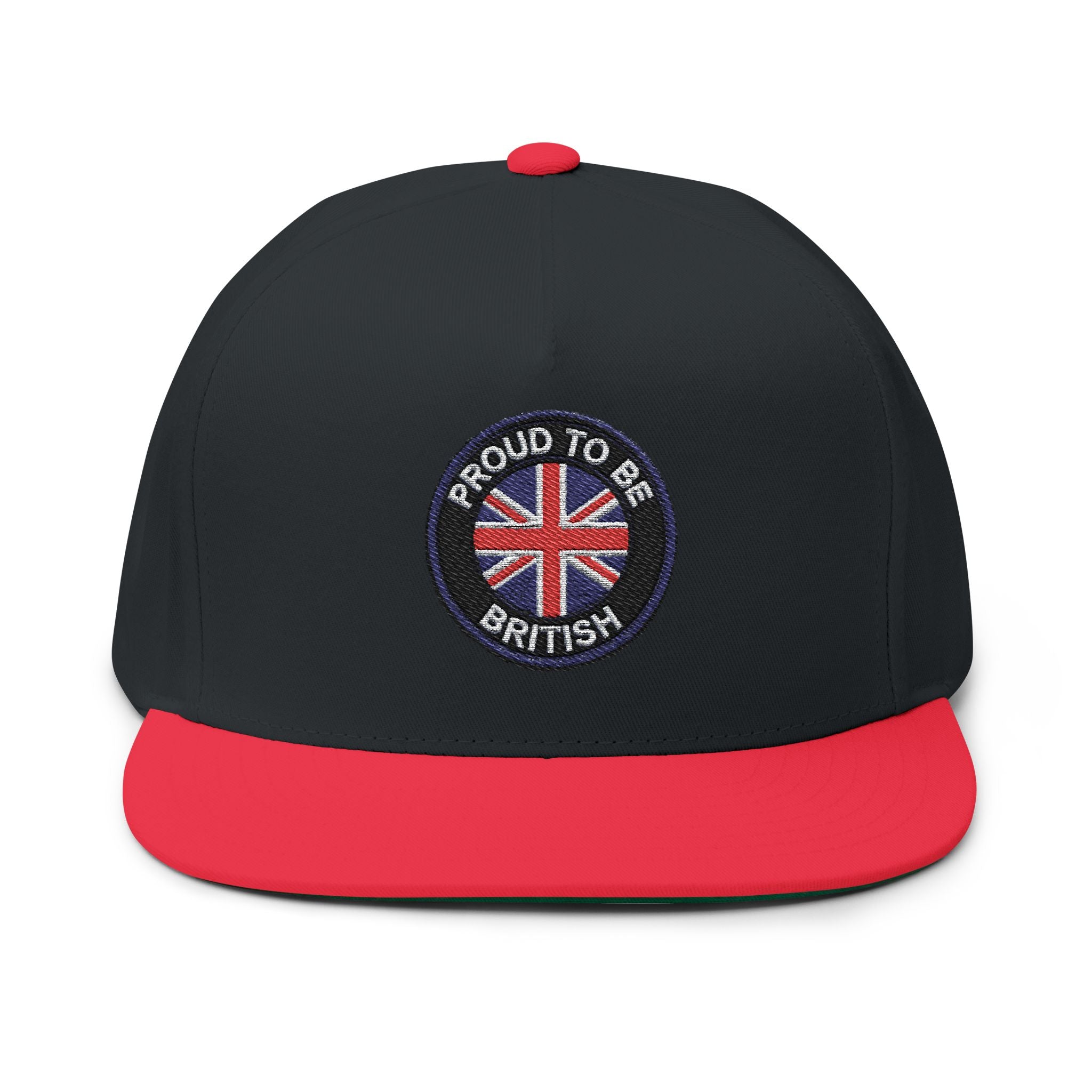 Proud to Be British embroidered patch Flat Bill Cap | Union Jack snapback
