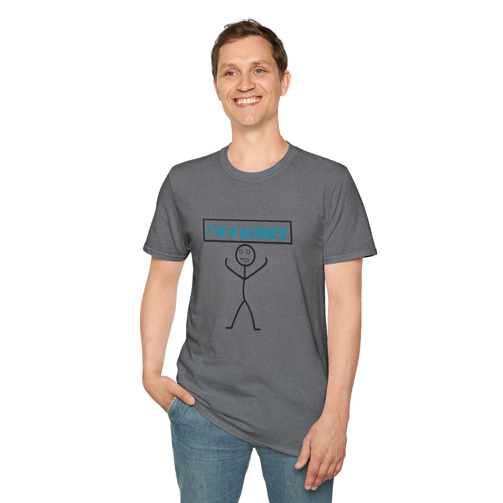 I’m a Winner Stick Figure T-Shirt — Funny Motivational Tee