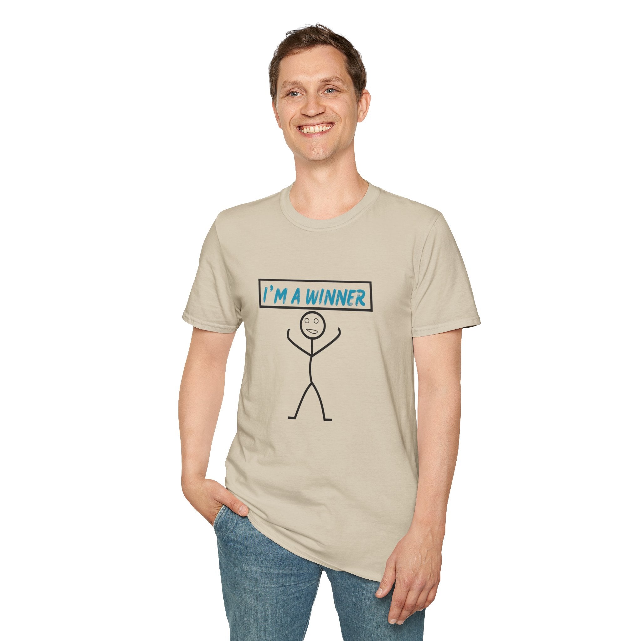 I’m a Winner Stick Figure T-Shirt — Funny Motivational Tee