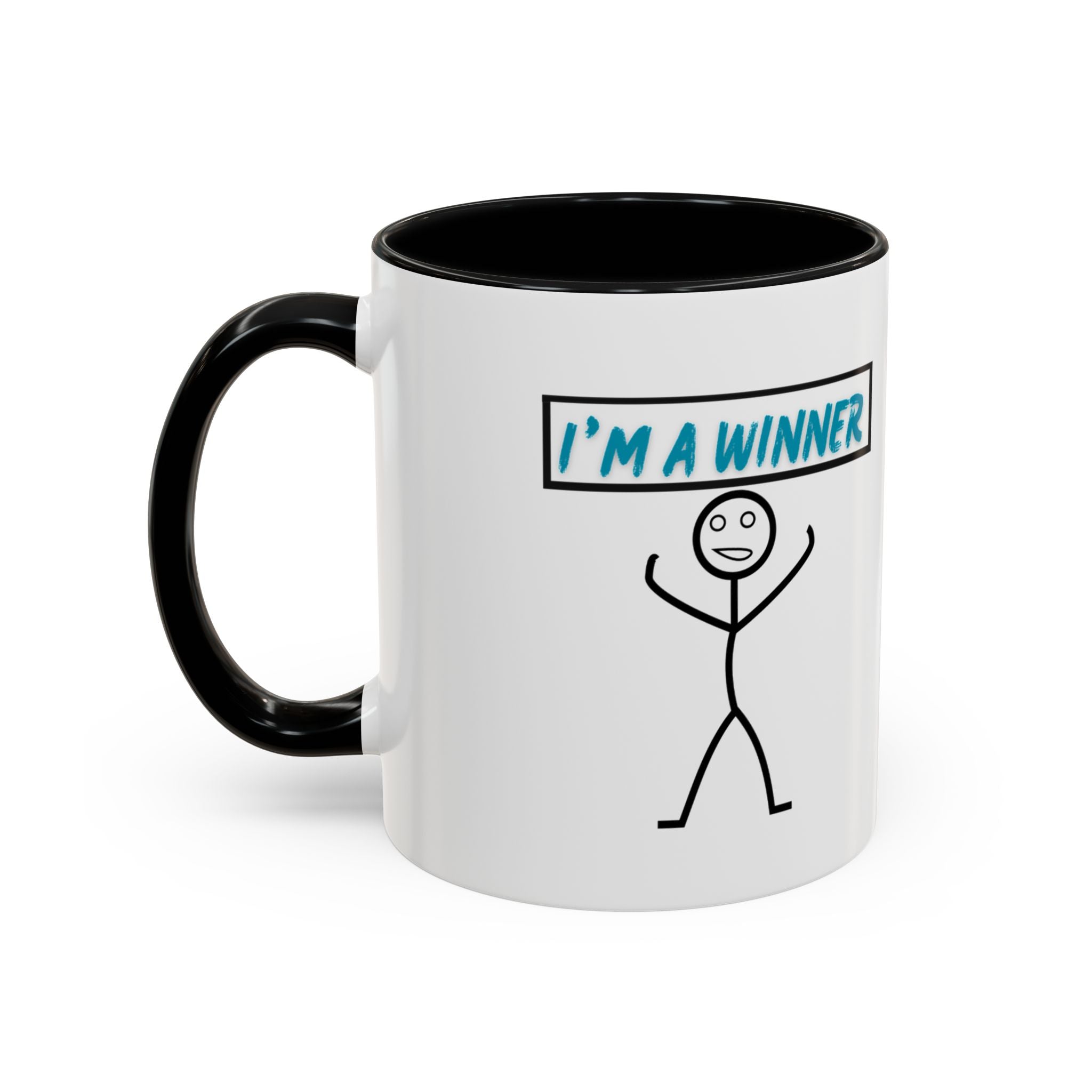 I'm a Winner Accent Coffee Mug — Funny Motivational 11/15oz