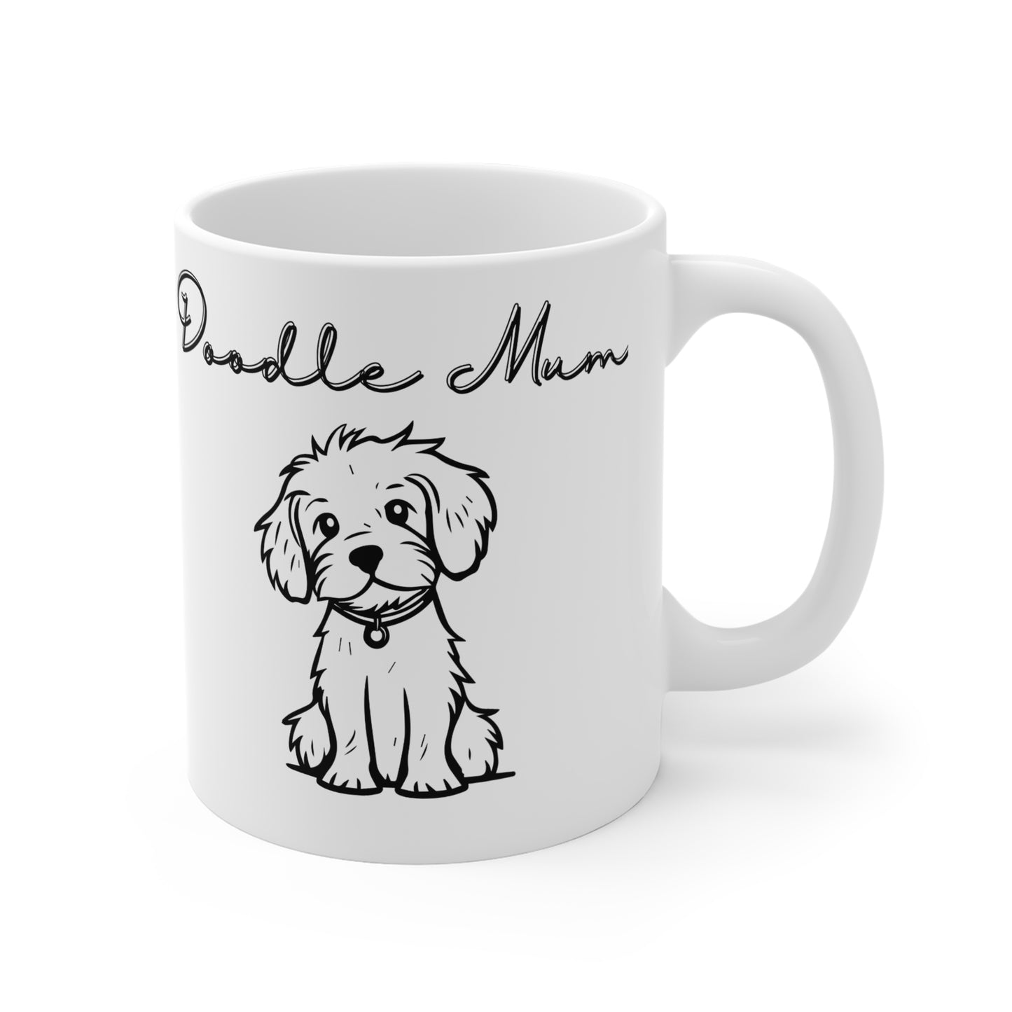 Coffee Mug - Doodle Mum 11oz Cup for Pet Lovers and Dog Moms