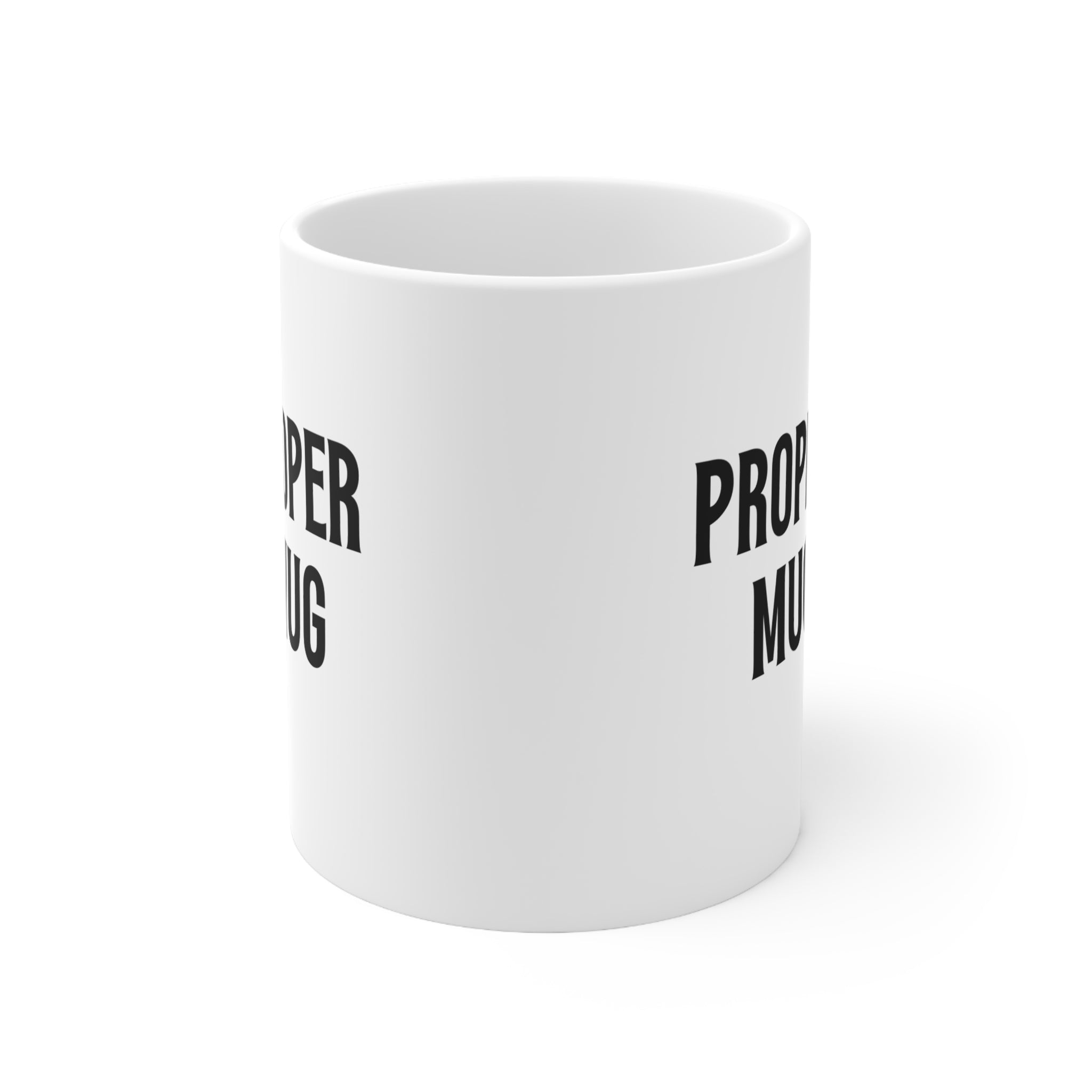Proper Mug | White Ceramic Coffee Cups, 11oz, 15oz