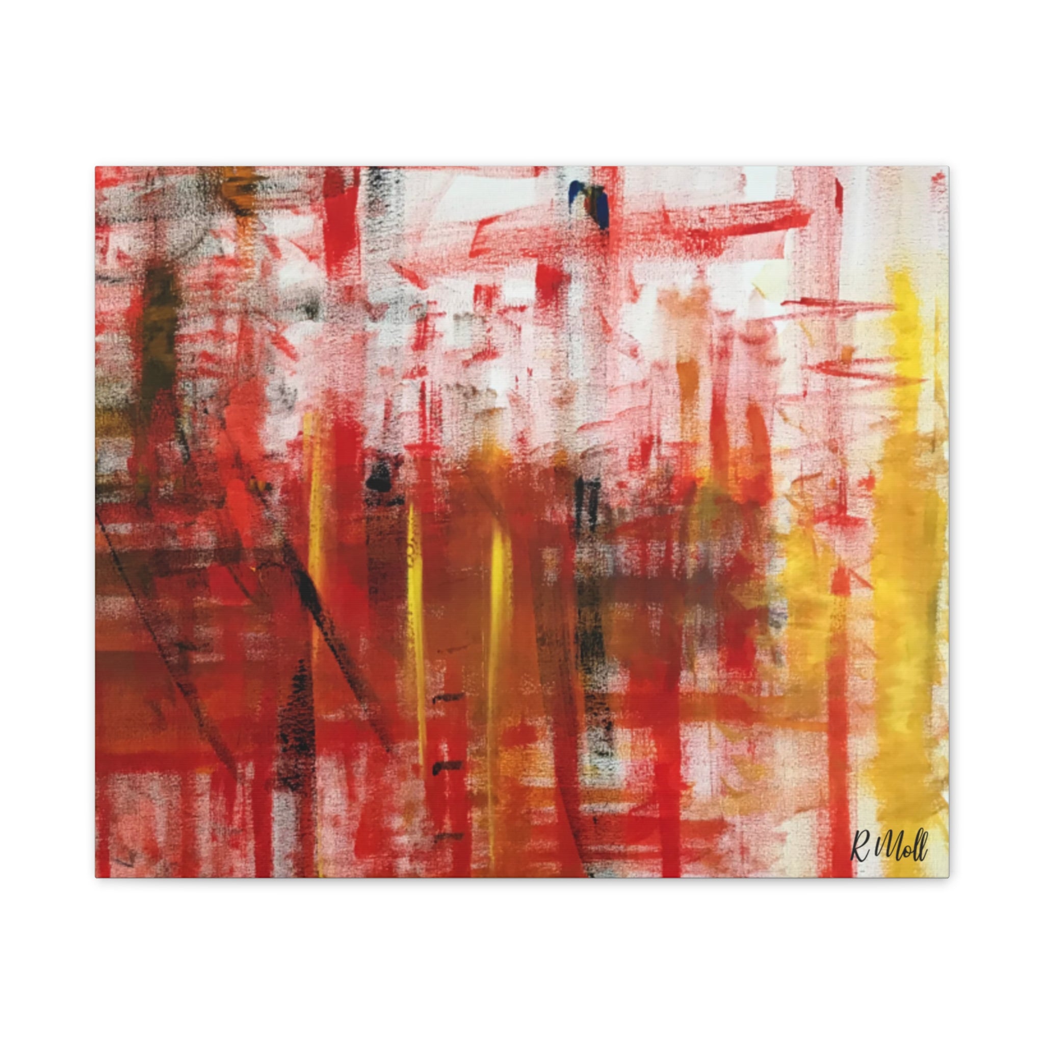Abstract Christian Art, The Cross in a Foreign Field, Colorful Modern Wall Decor, Spiritual Artwork,, Abstract Canvas Art Print,