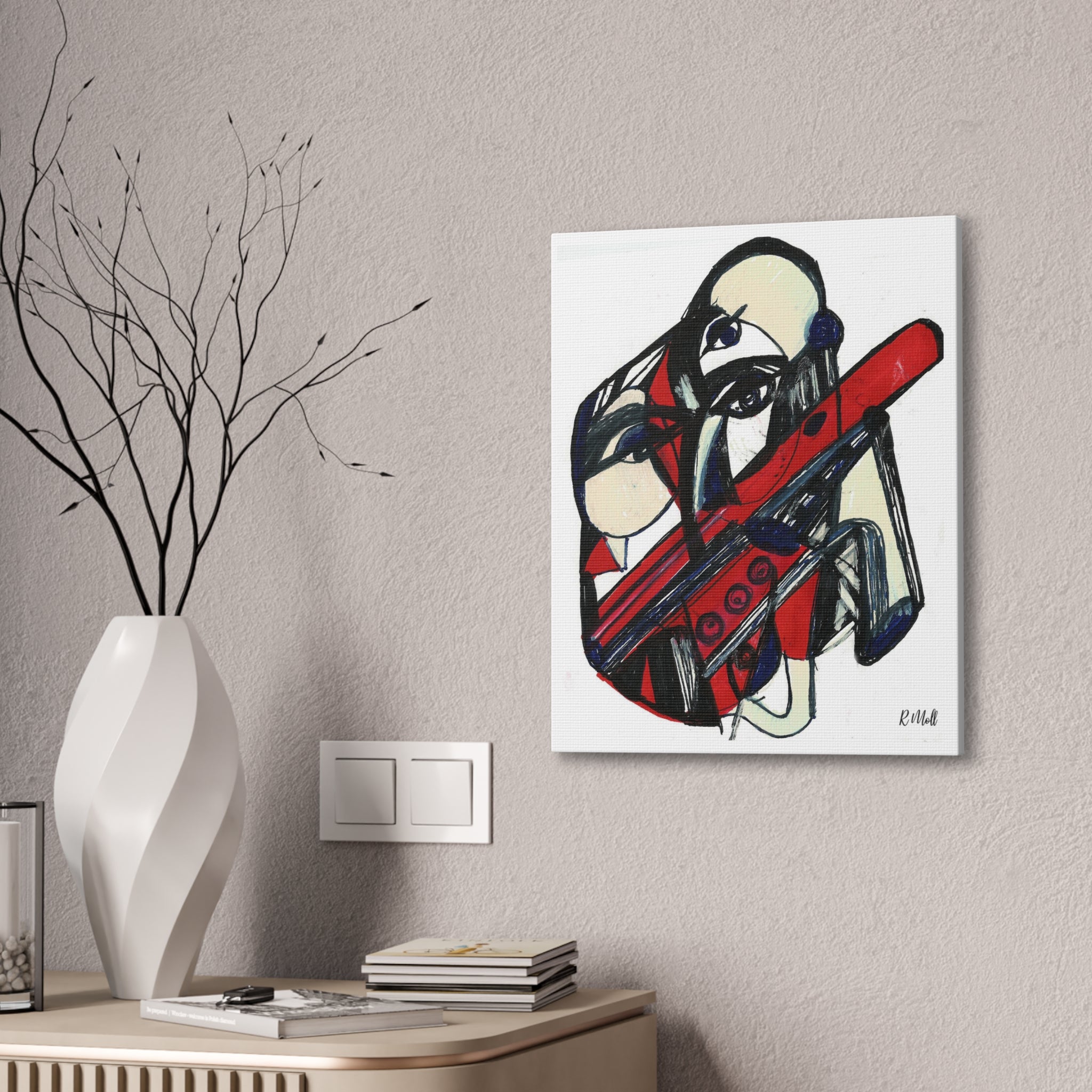 Chainsaw Horror Movie Art Canvas | Halloween Gothic Scary Wall Decor, Canvas Art