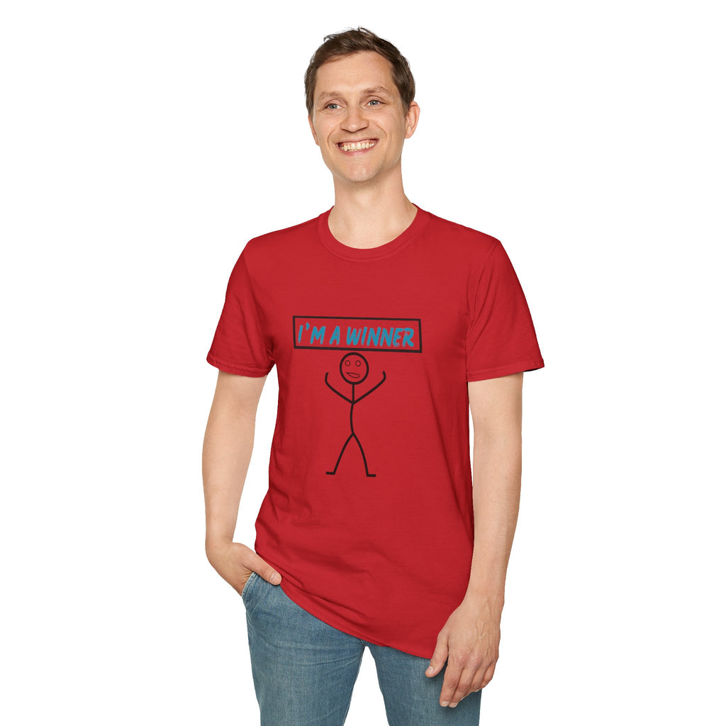 I’m a Winner Stick Figure T-Shirt — Funny Motivational Tee