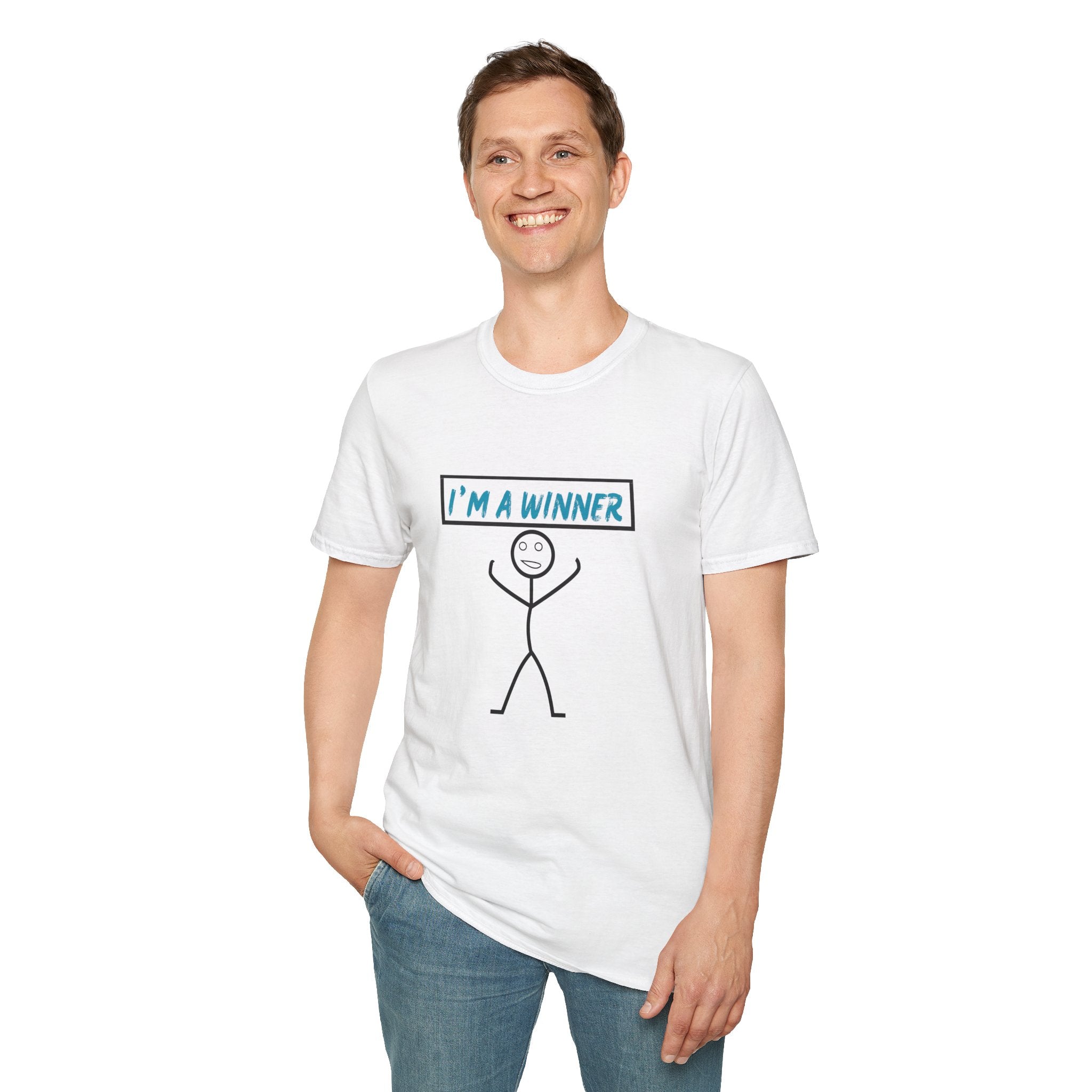 I’m a Winner Stick Figure T-Shirt — Funny Motivational Tee