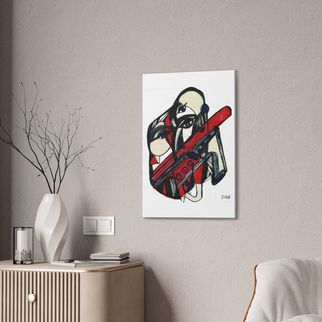 Chainsaw Horror Movie Art Canvas | Halloween Gothic Scary Wall Decor, Canvas Art