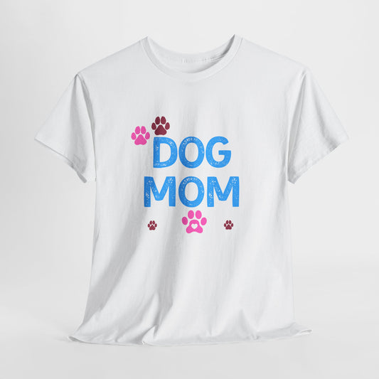Dog Mom Unisex Cotton Tee - Perfect for Pet Lovers, Birthday Gifts, Dog Adoption Events, Casual Outings, Animal Rescue Support