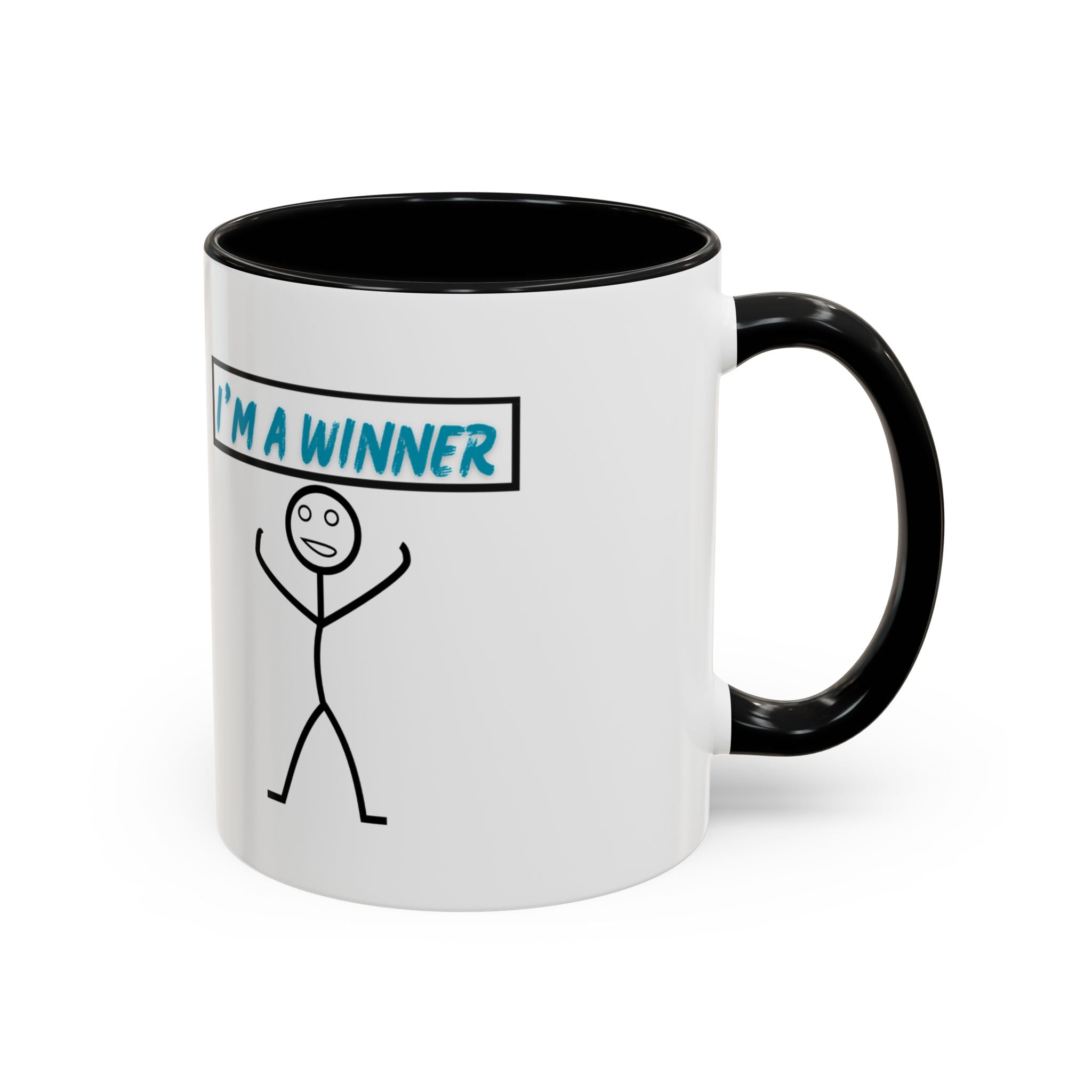 I'm a Winner Accent Coffee Mug — Funny Motivational 11/15oz