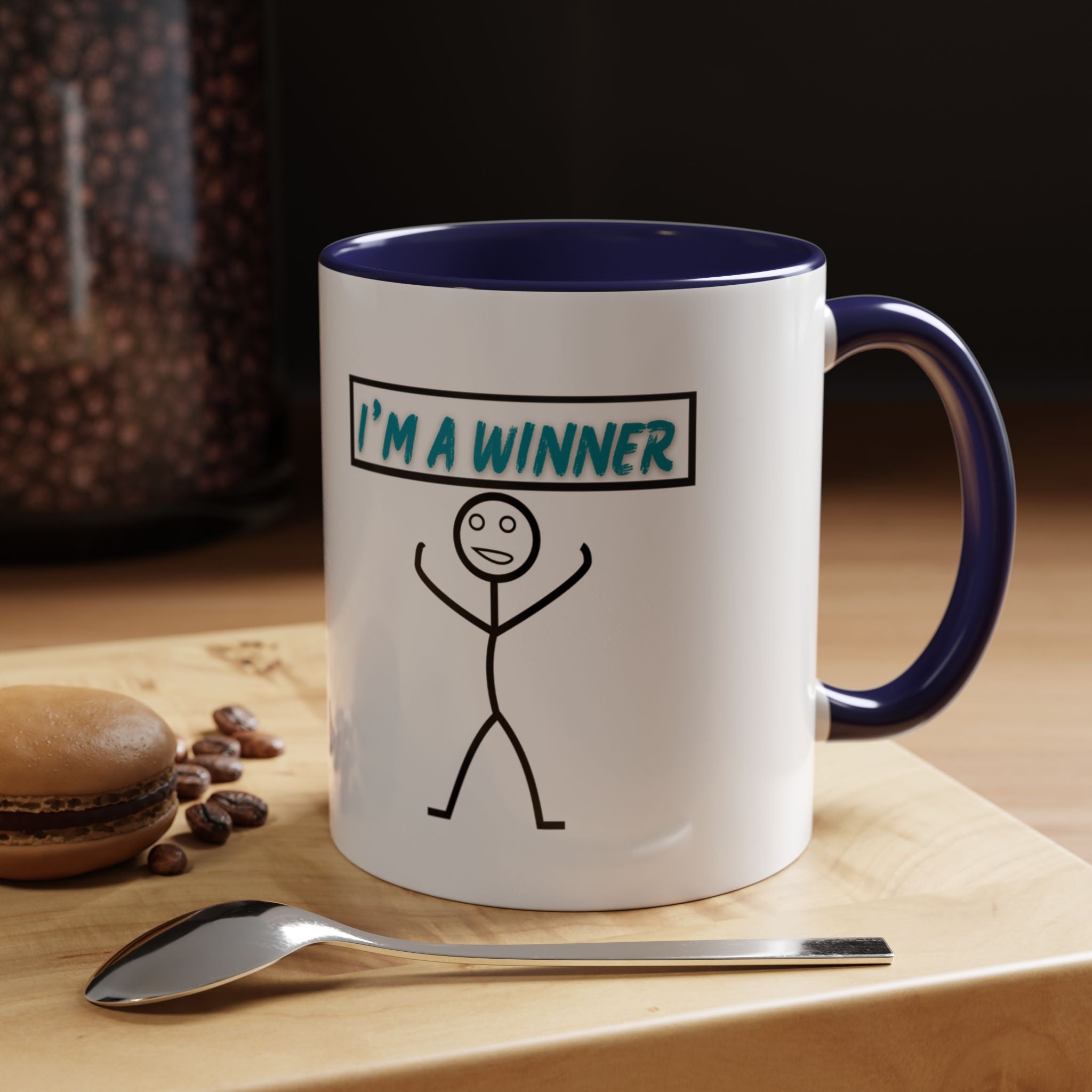 I'm a Winner Accent Coffee Mug — Funny Motivational 11/15oz