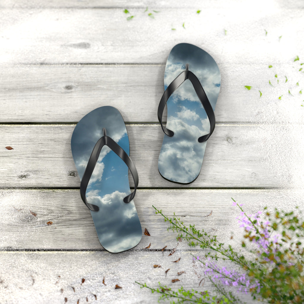 Cloud Sky Flip Flops – Stormy Sky Beach Sandals