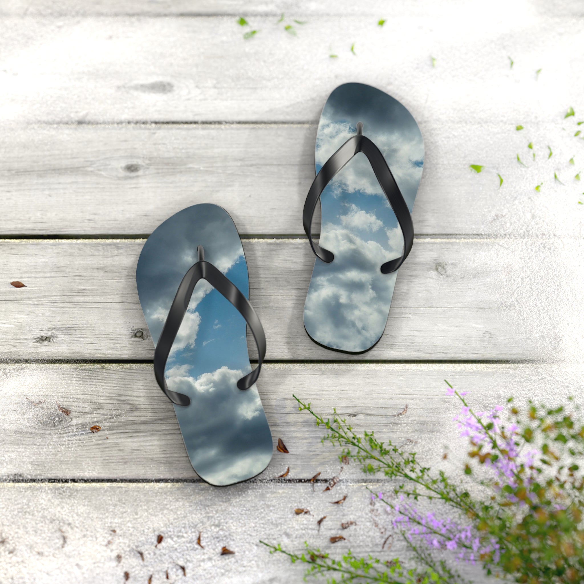 Cloud Sky Flip Flops – Stormy Sky Beach Sandals