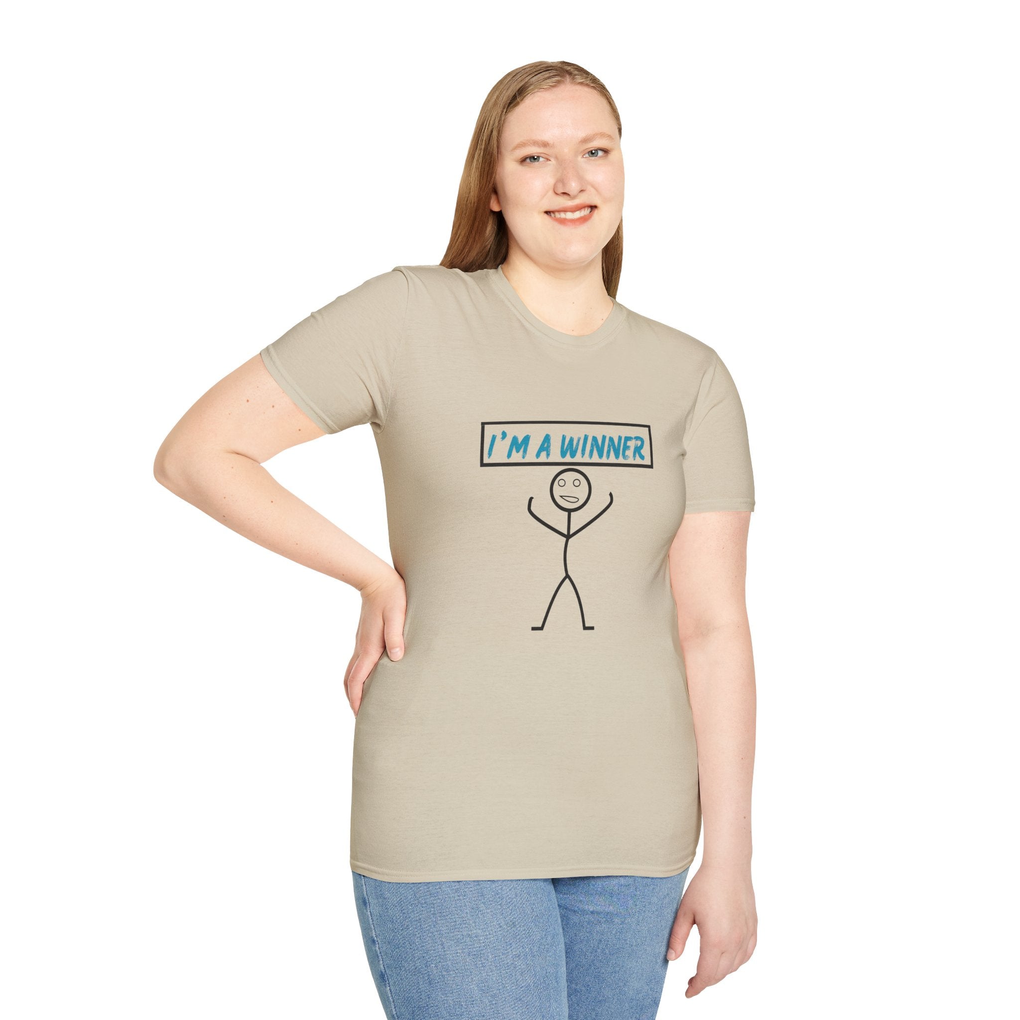 I’m a Winner Stick Figure T-Shirt — Funny Motivational Tee