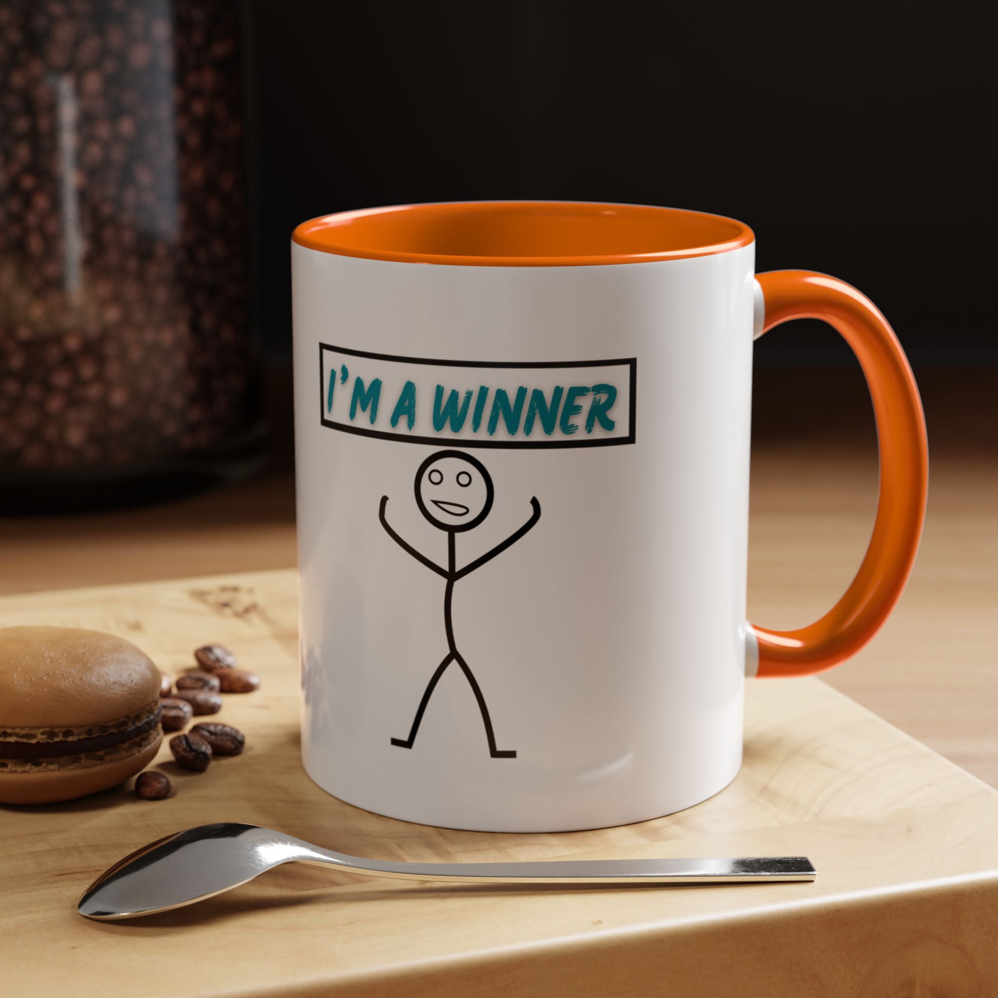 I'm a Winner Accent Coffee Mug — Funny Motivational 11/15oz