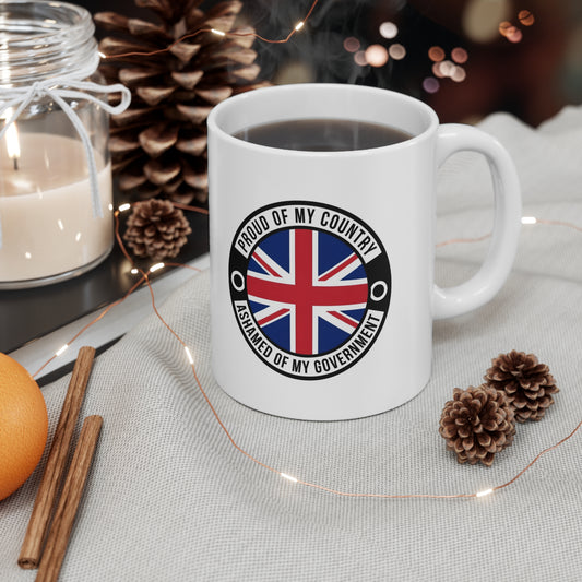 Proud of My Country Mug | 11oz White Coffee Cup for Patriots | Funny Gift for National Holidays | British Flag Design | Ideal for Home [...]