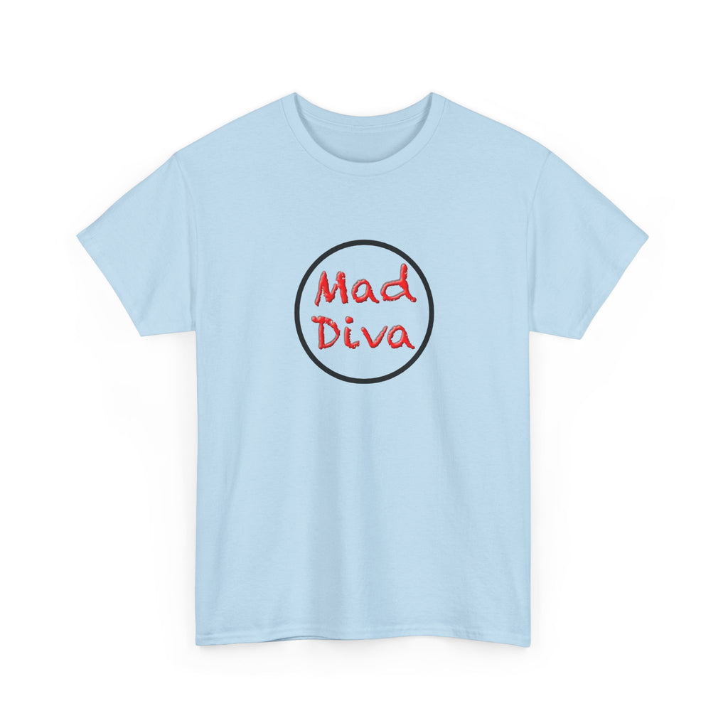 Mad Diva Tee  | Script Logo, Minimal Circle Design