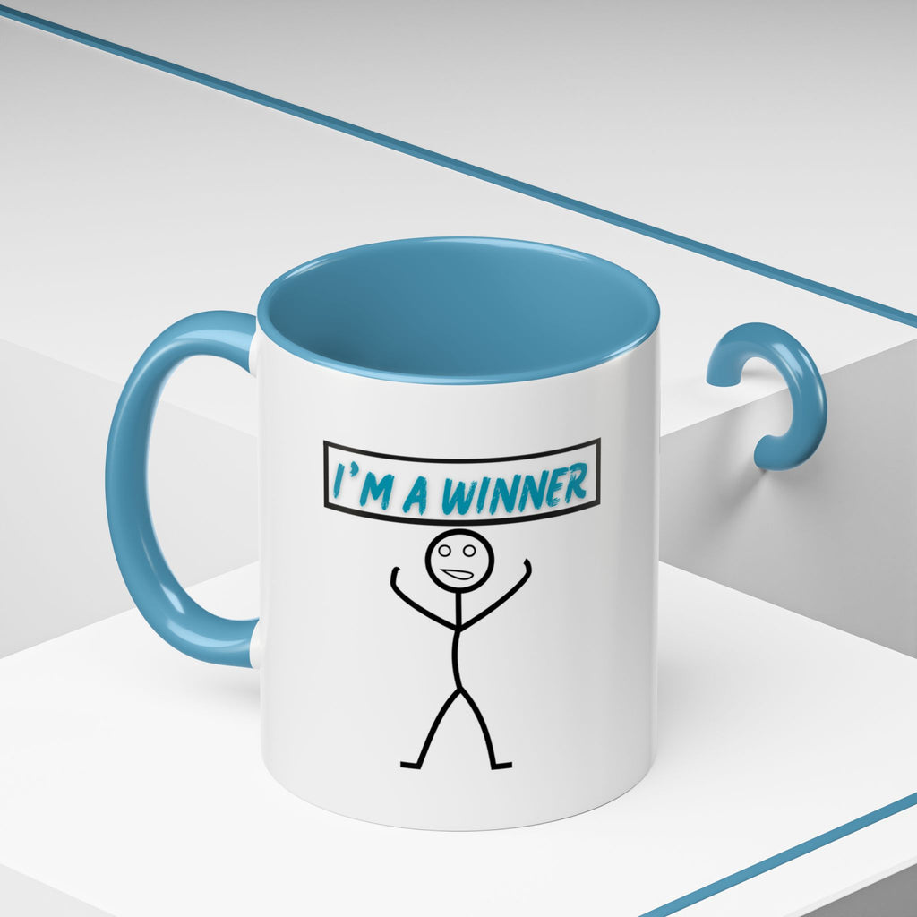 I'm a Winner Accent Coffee Mug — Funny Motivational 11/15oz