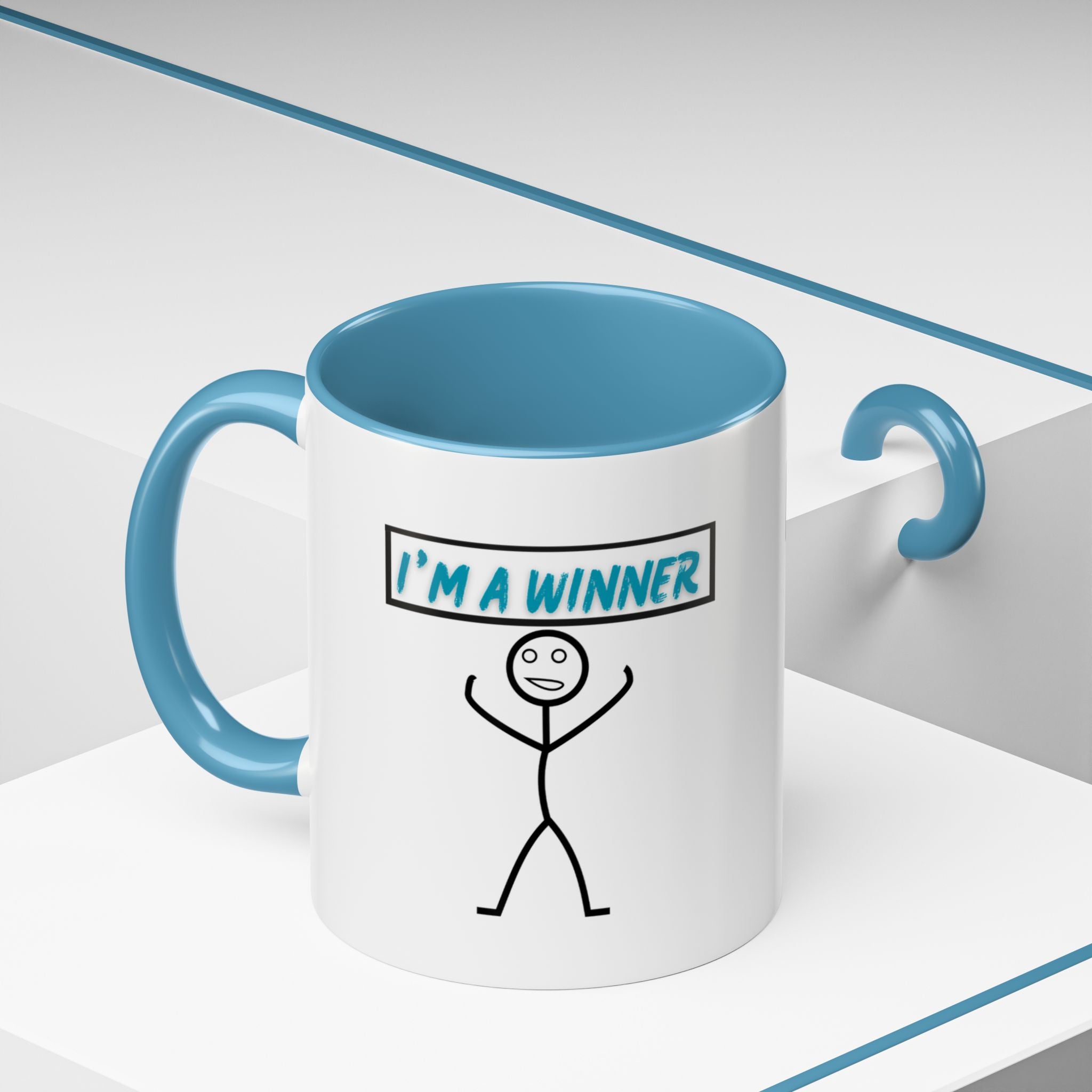 I'm a Winner Accent Coffee Mug — Funny Motivational 11/15oz