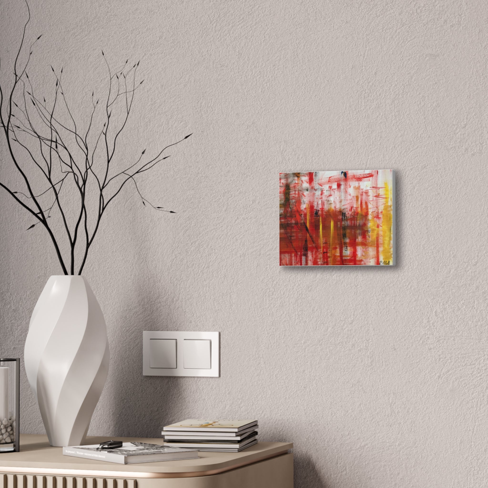 Abstract Christian Art, The Cross in a Foreign Field, Colorful Modern Wall Decor, Spiritual Artwork,, Abstract Canvas Art Print,