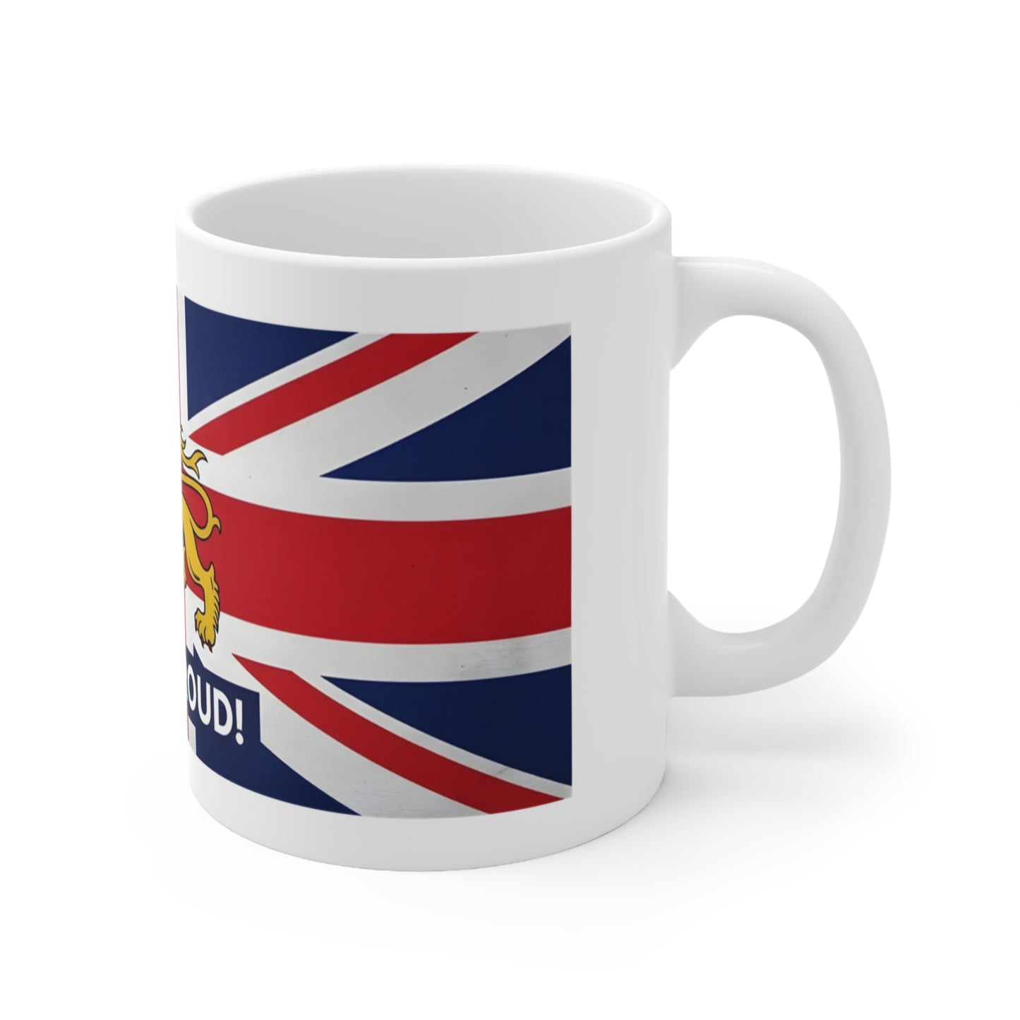 Union Jack Stand Proud Ceramic  Mug for Tea or Coffee Lovers,  British Pride
