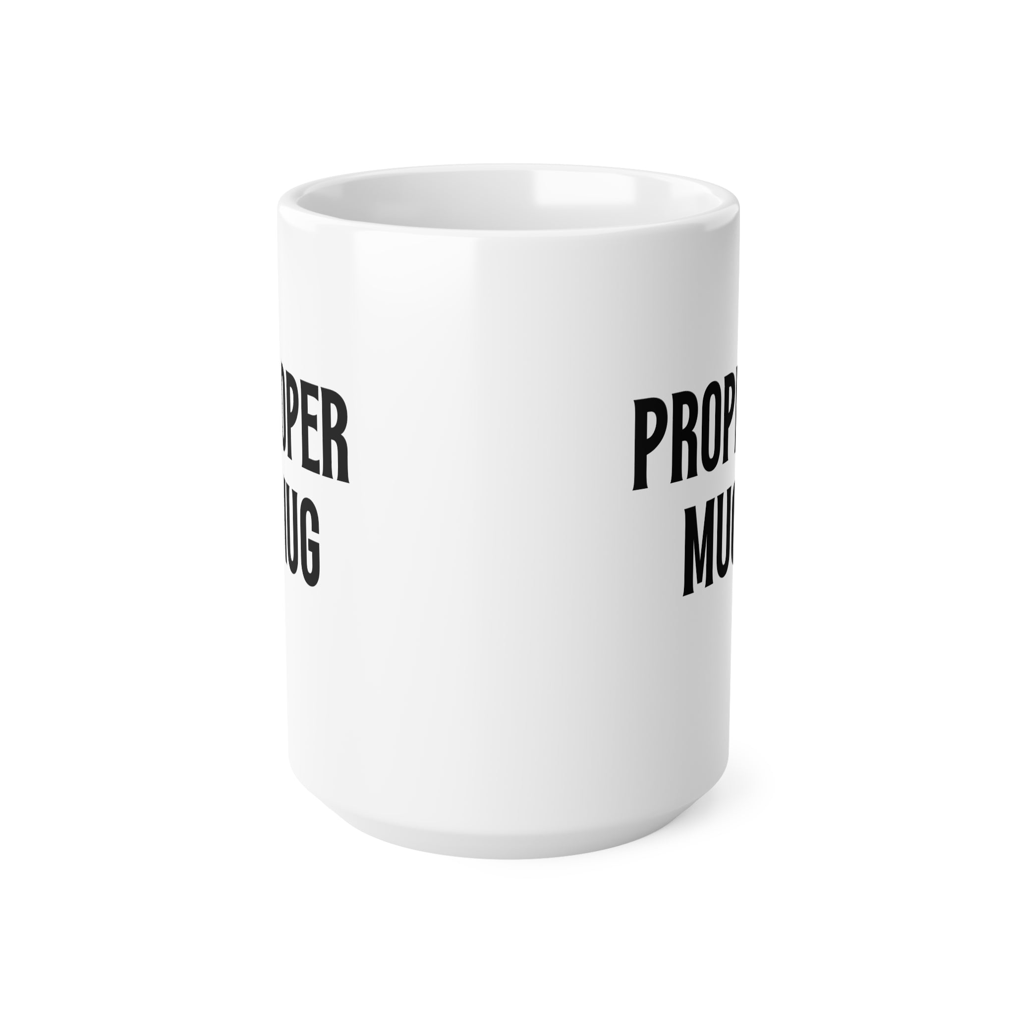 Proper Mug | White Ceramic Coffee Cups, 11oz, 15oz
