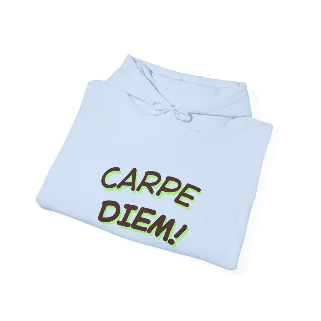 Carpe Diem! Hoodie | Motivational Script Graphic Sweatshirt