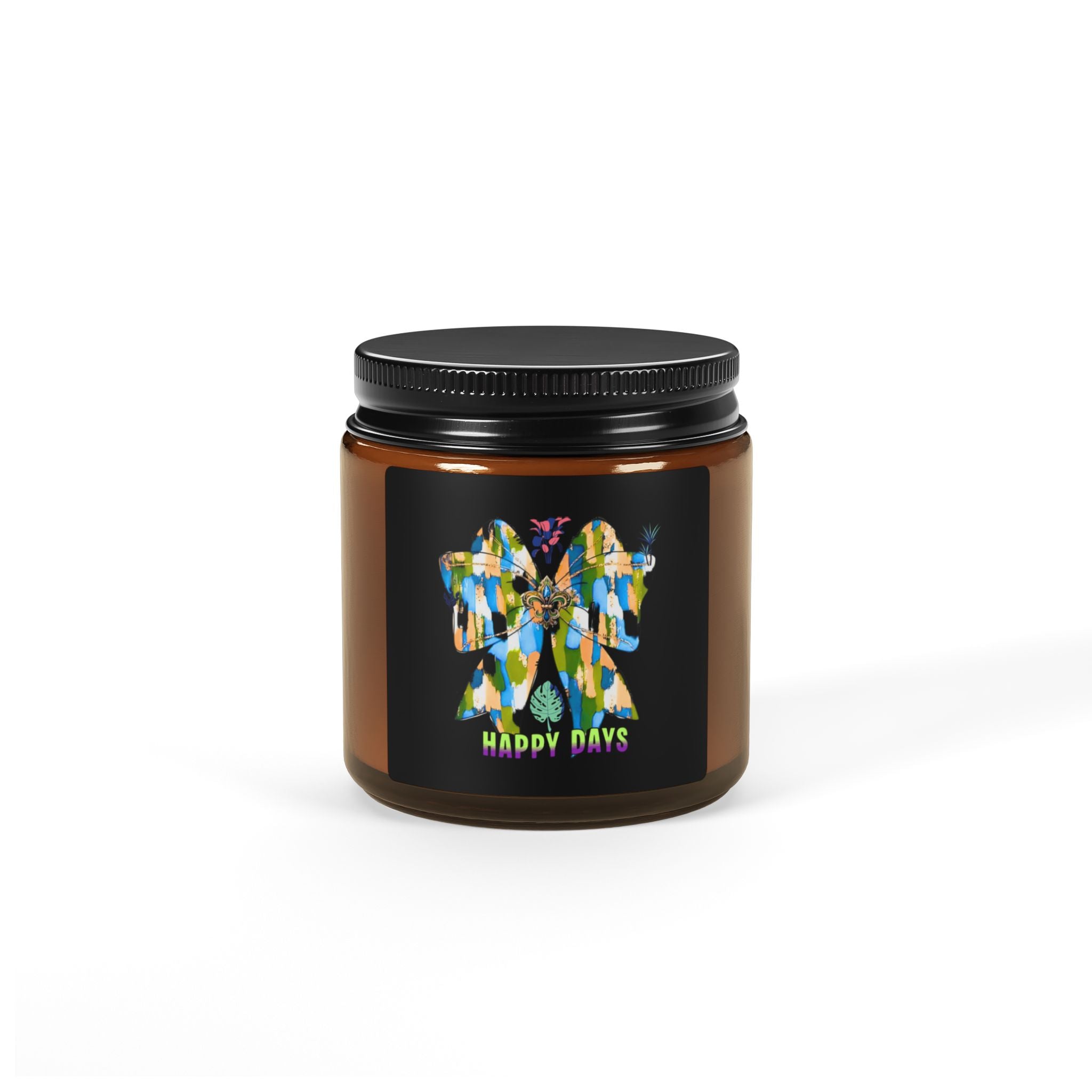 Colorful Mosaic Angel Happy Days Candle