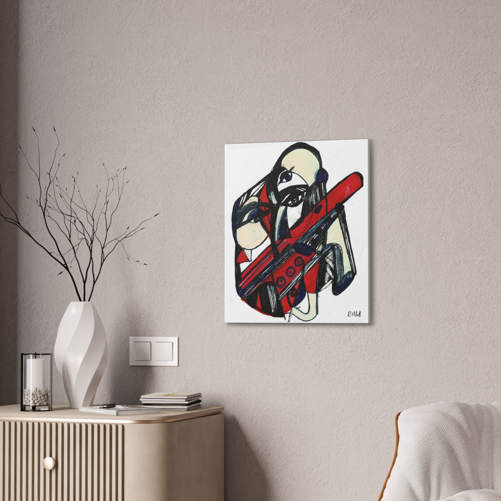 Chainsaw Horror Movie Art Canvas | Halloween Gothic Scary Wall Decor, Canvas Art
