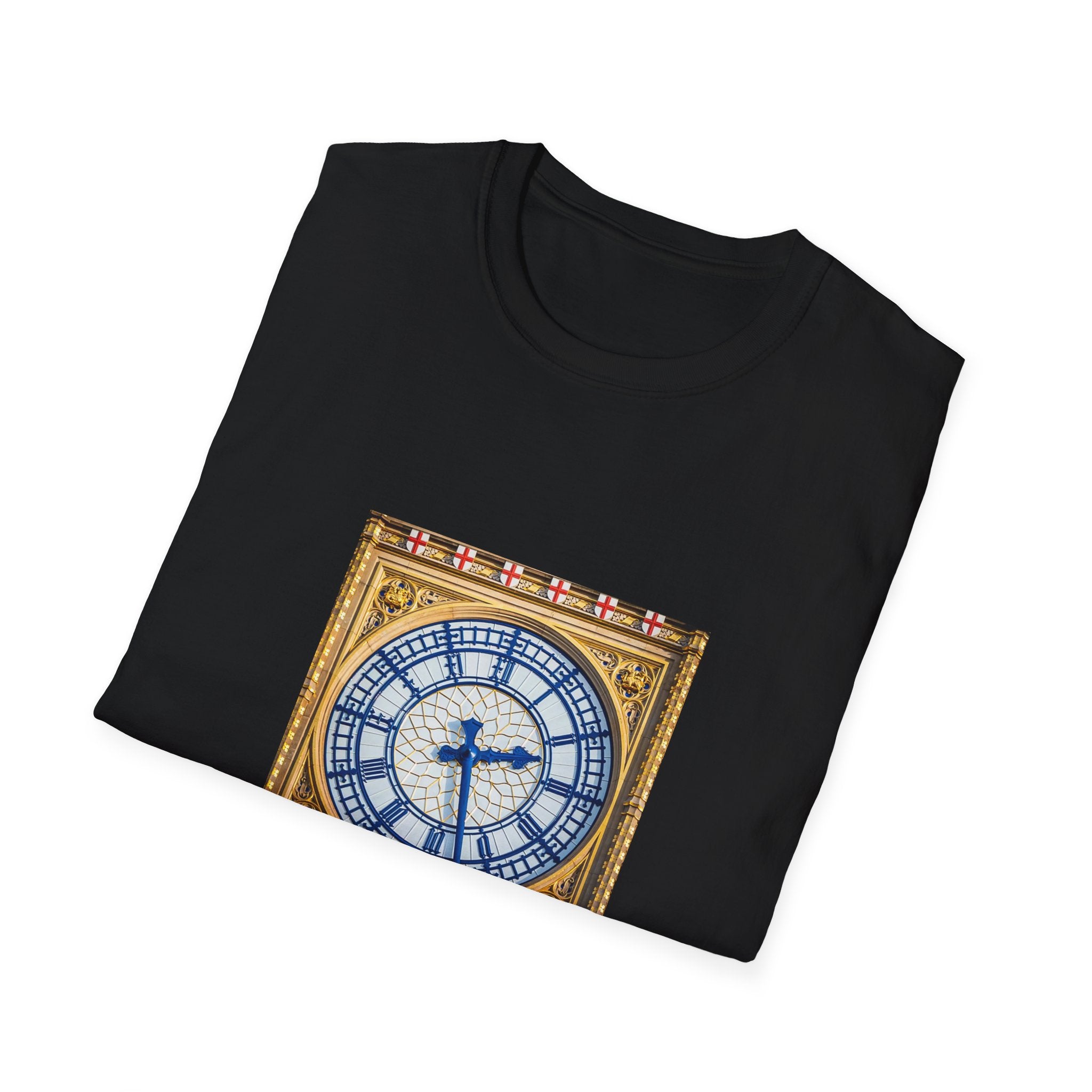 Big Ben Clock Face T-Shirt | London Landmark, Vintage Clock Illustration