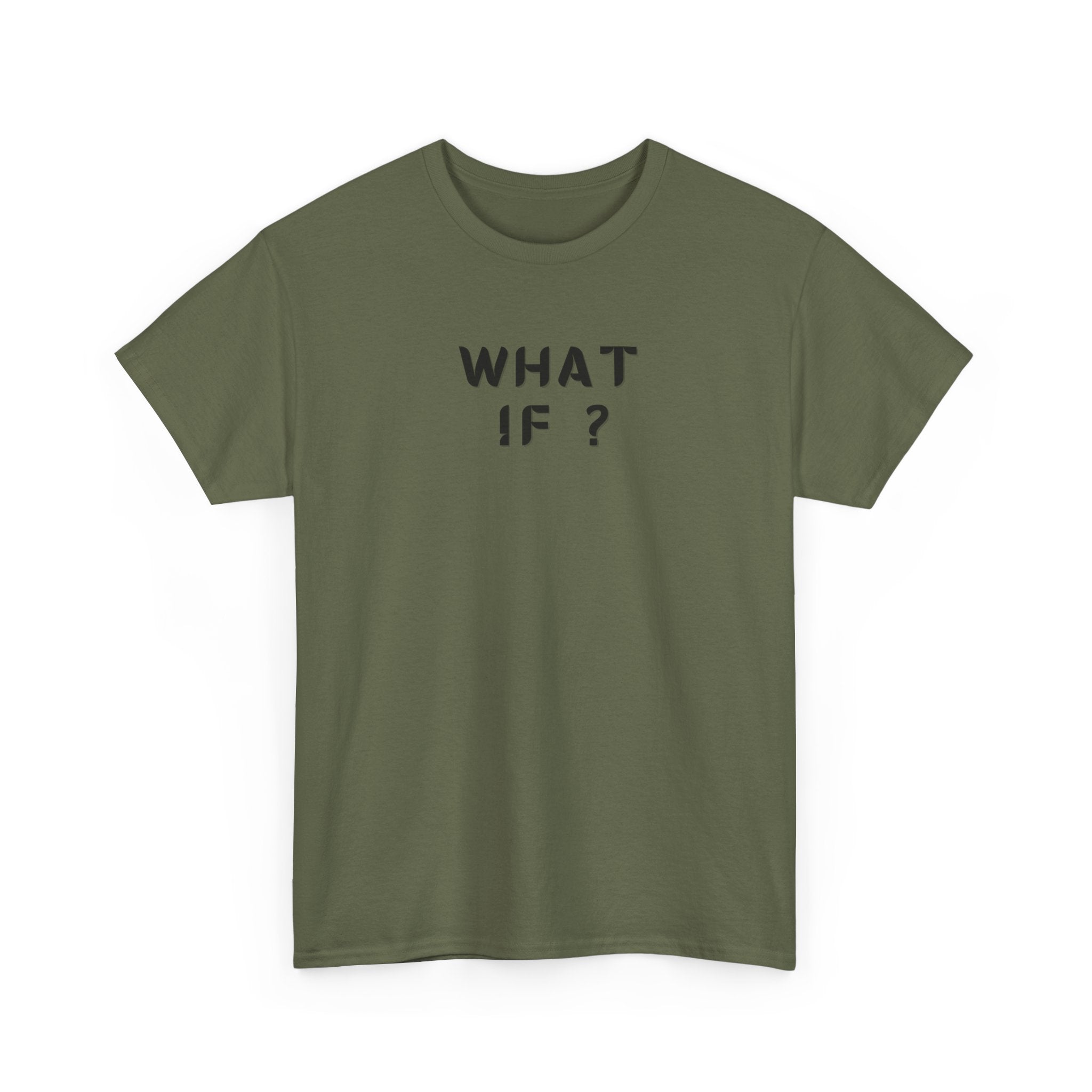 WHAT IF? Minimalist Text T-Shirt — Question Graphic Tee