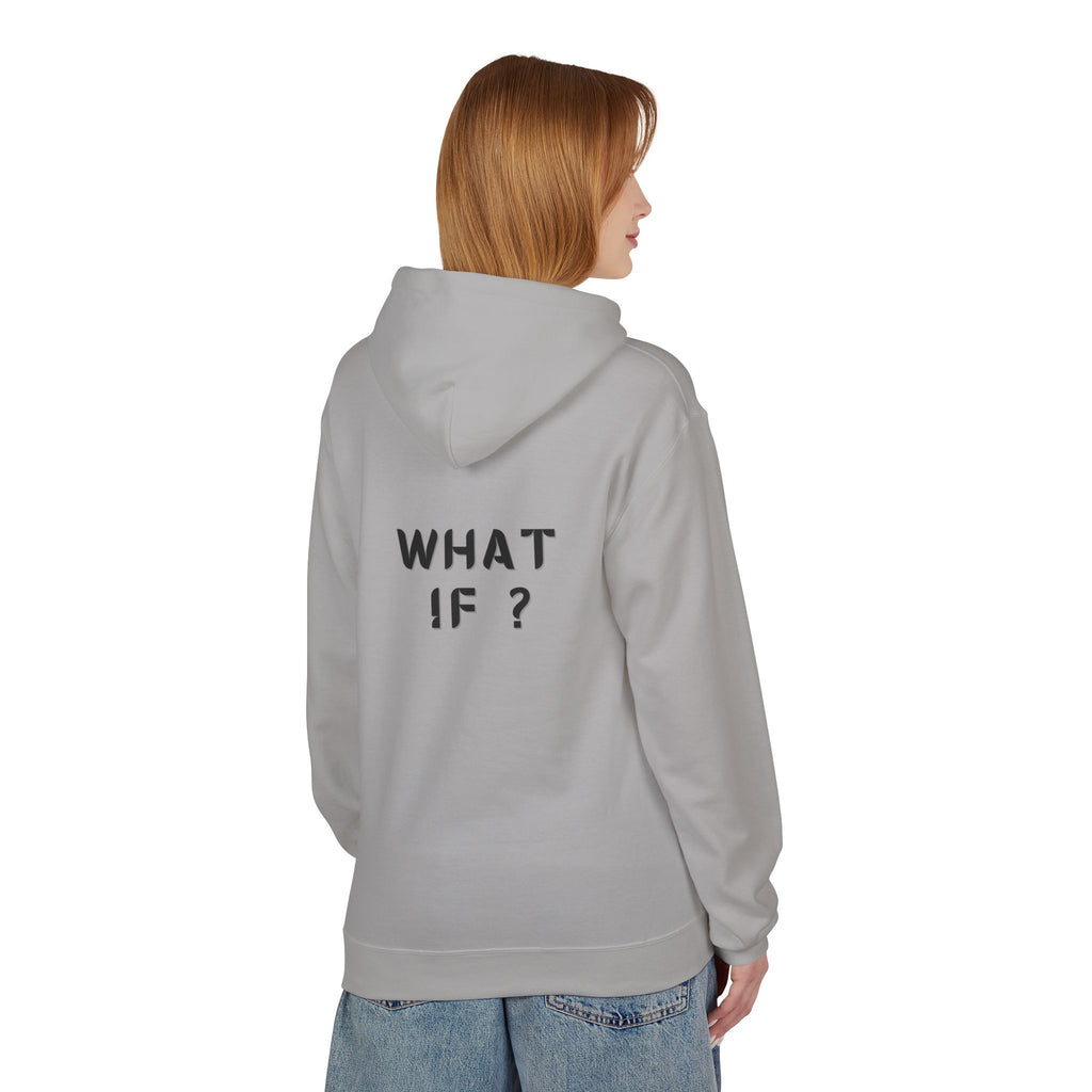 WHAT IF? Minimalist Text Hoodie — Pullover Fleece Hoodie