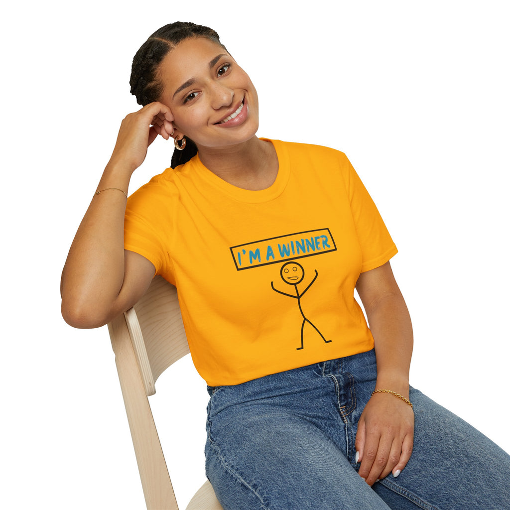I’m a Winner Stick Figure T-Shirt — Funny Motivational Tee