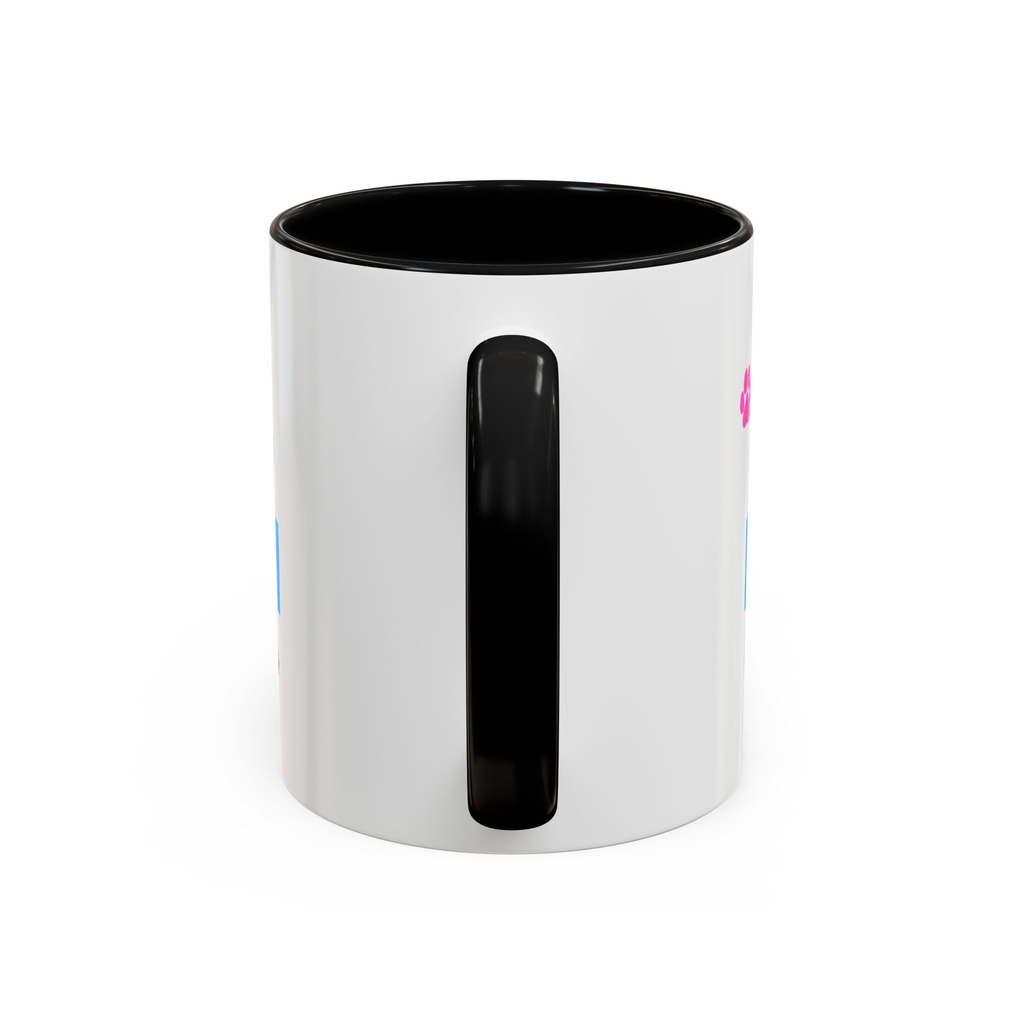 Dog Mom Accent Coffee Mug — Cute Paw Print 11/15oz Gift for Pet Lovers