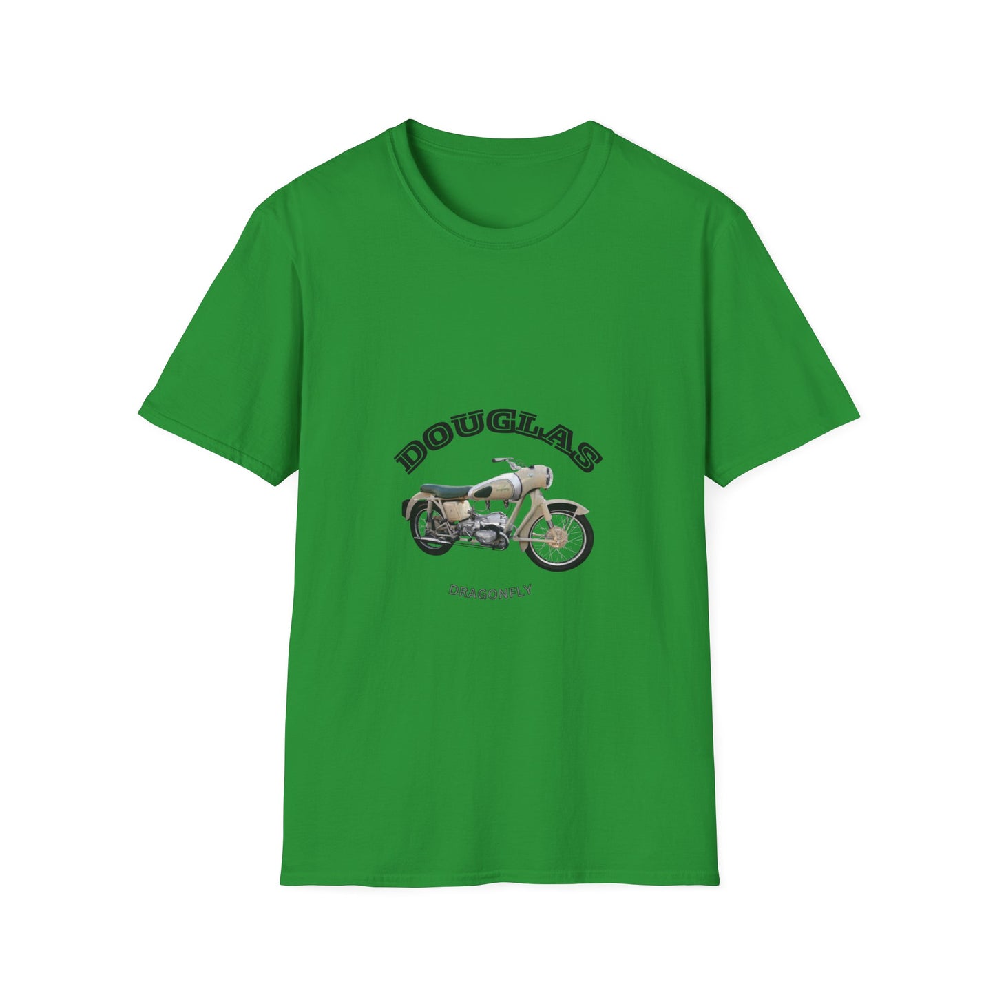 Douglas Dragonfly Motorcycle Unisex Softstyle T-Shirt, Casual Tee, Gift for Bikers, Motorcycle Shirt, Unique Graphic Tee