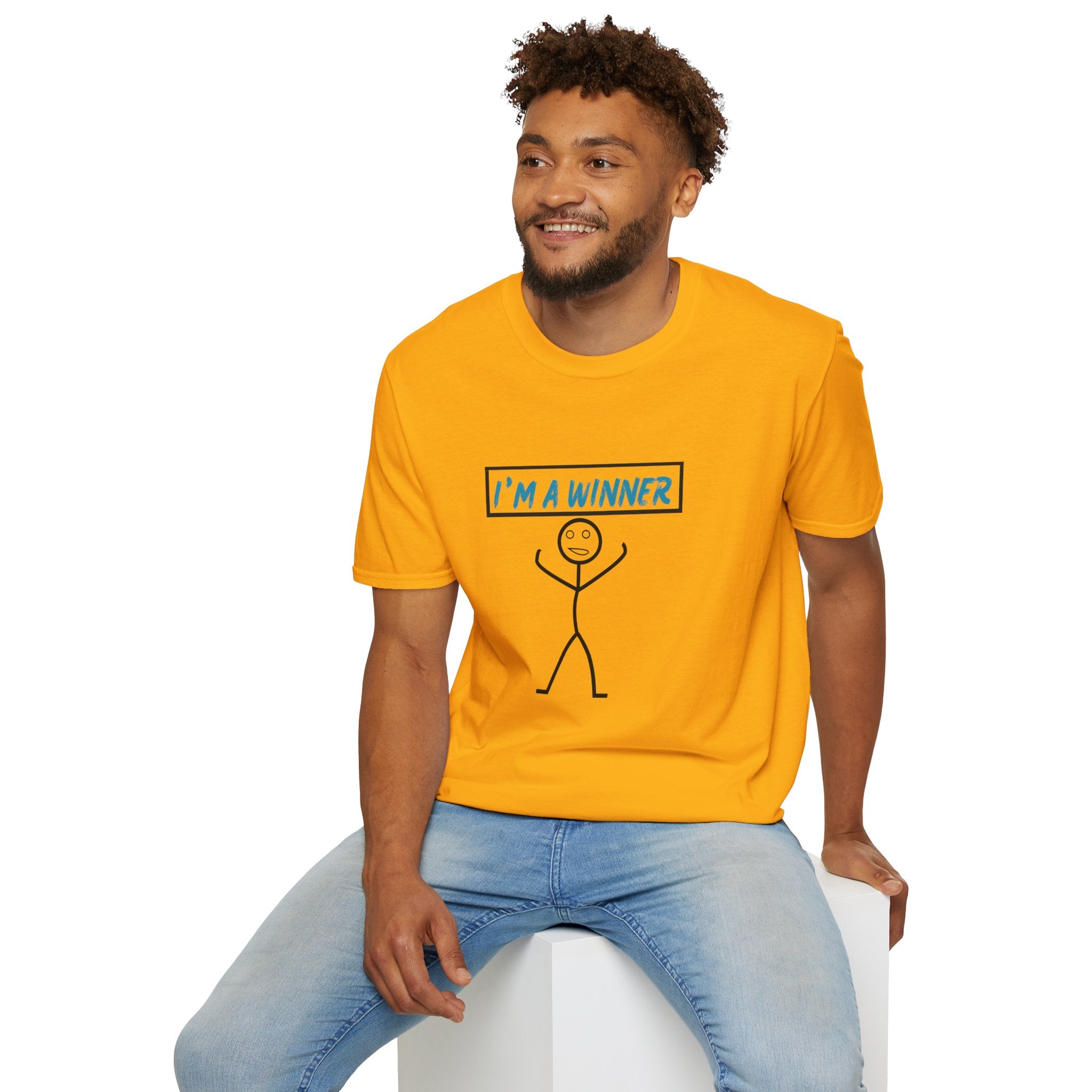 I’m a Winner Stick Figure T-Shirt — Funny Motivational Tee