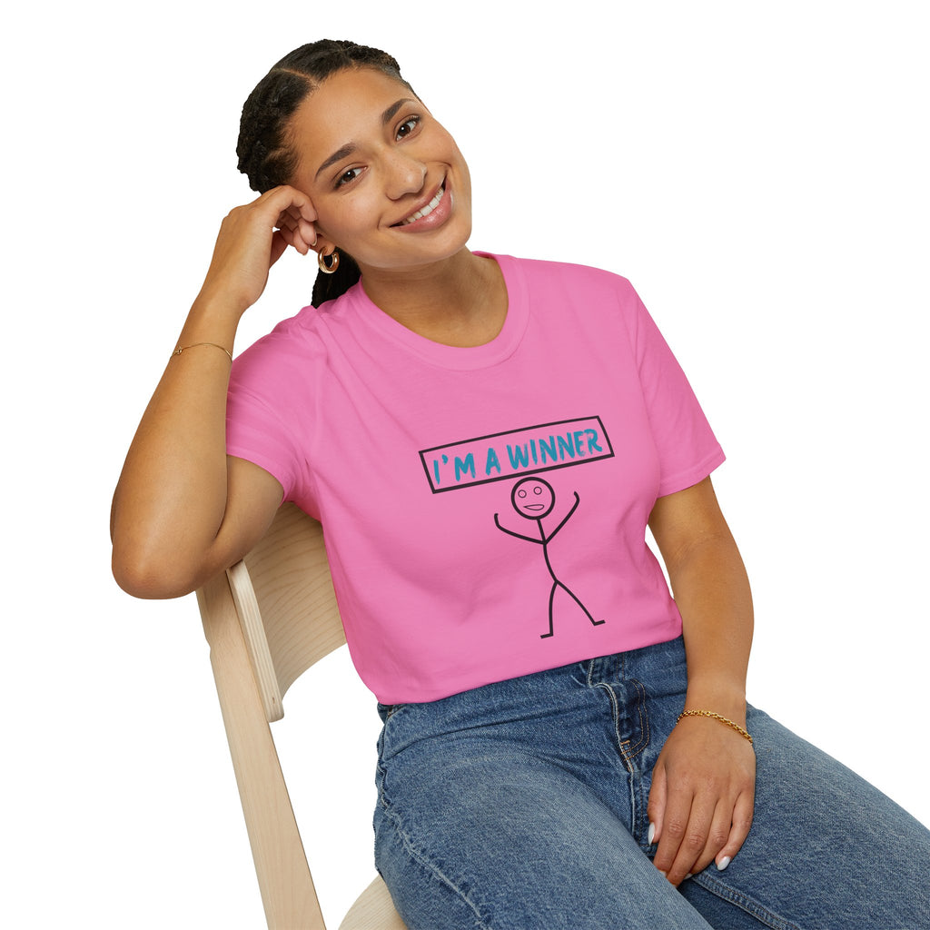 I’m a Winner Stick Figure T-Shirt — Funny Motivational Tee