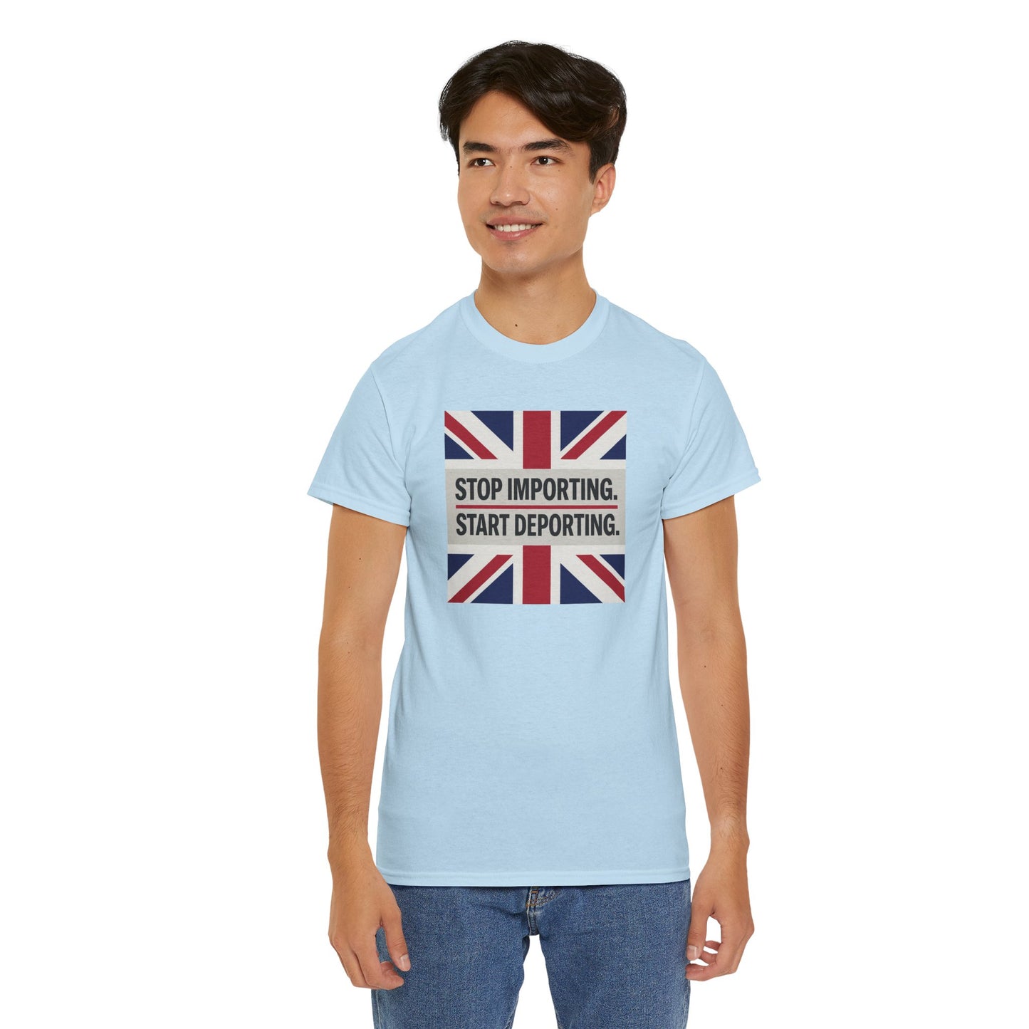 Stop Importing Start Deporting British Statement Tee, Graphic Tee, Unisex Cotton Shirt, Political Humor Shirt, Casual Style T-Shirt