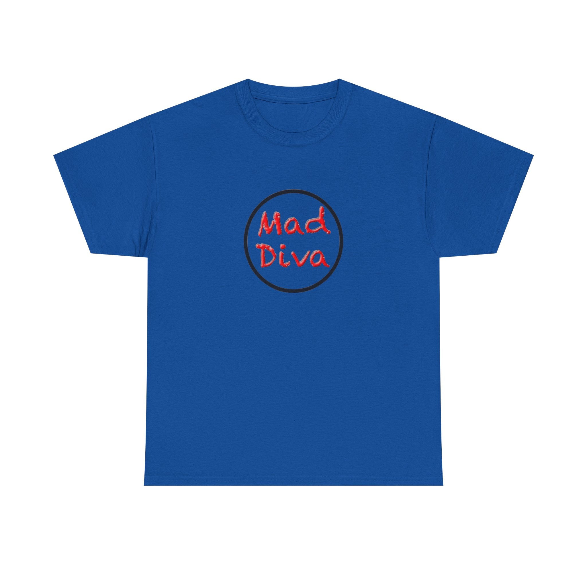 Mad Diva Tee  | Script Logo, Minimal Circle Design
