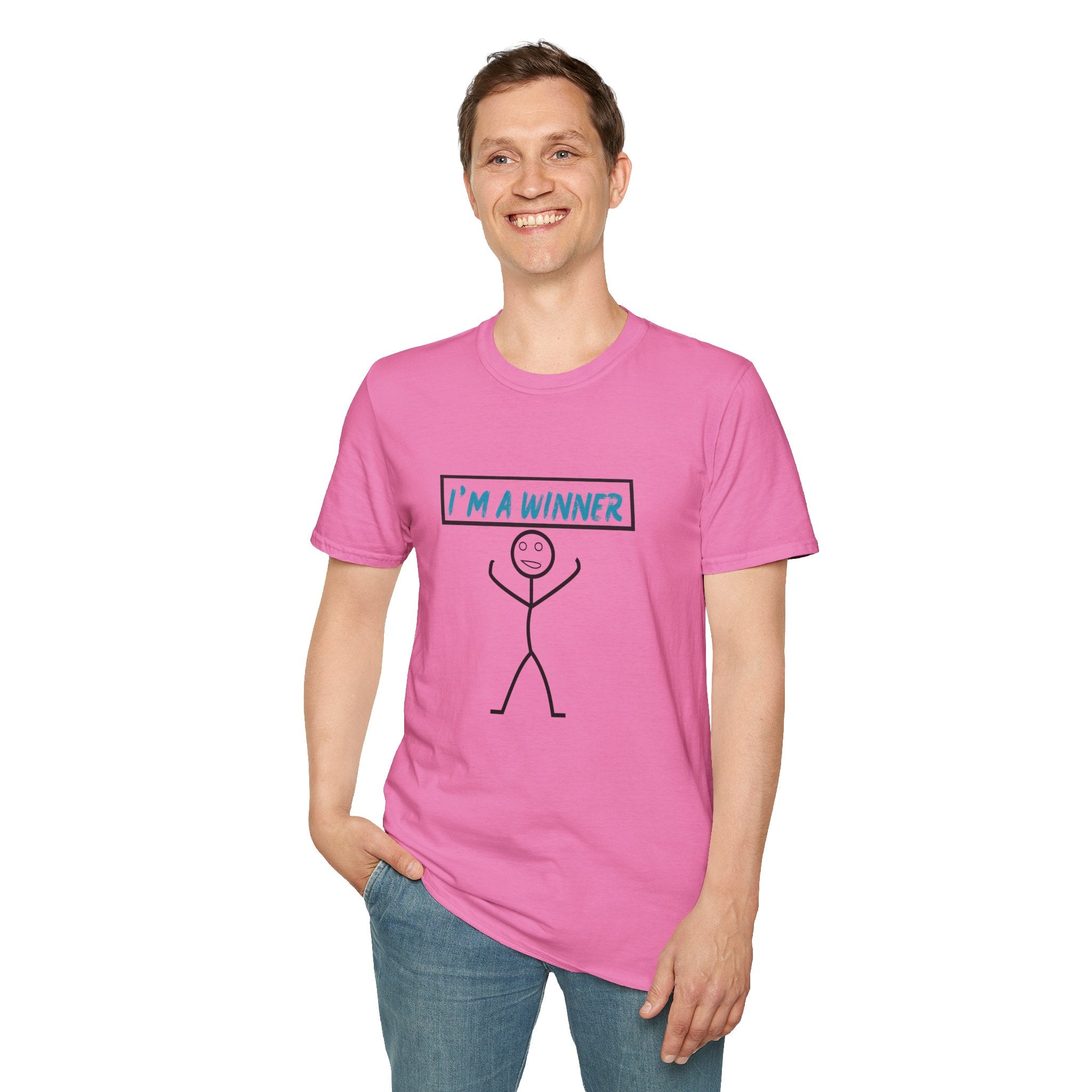 I’m a Winner Stick Figure T-Shirt — Funny Motivational Tee