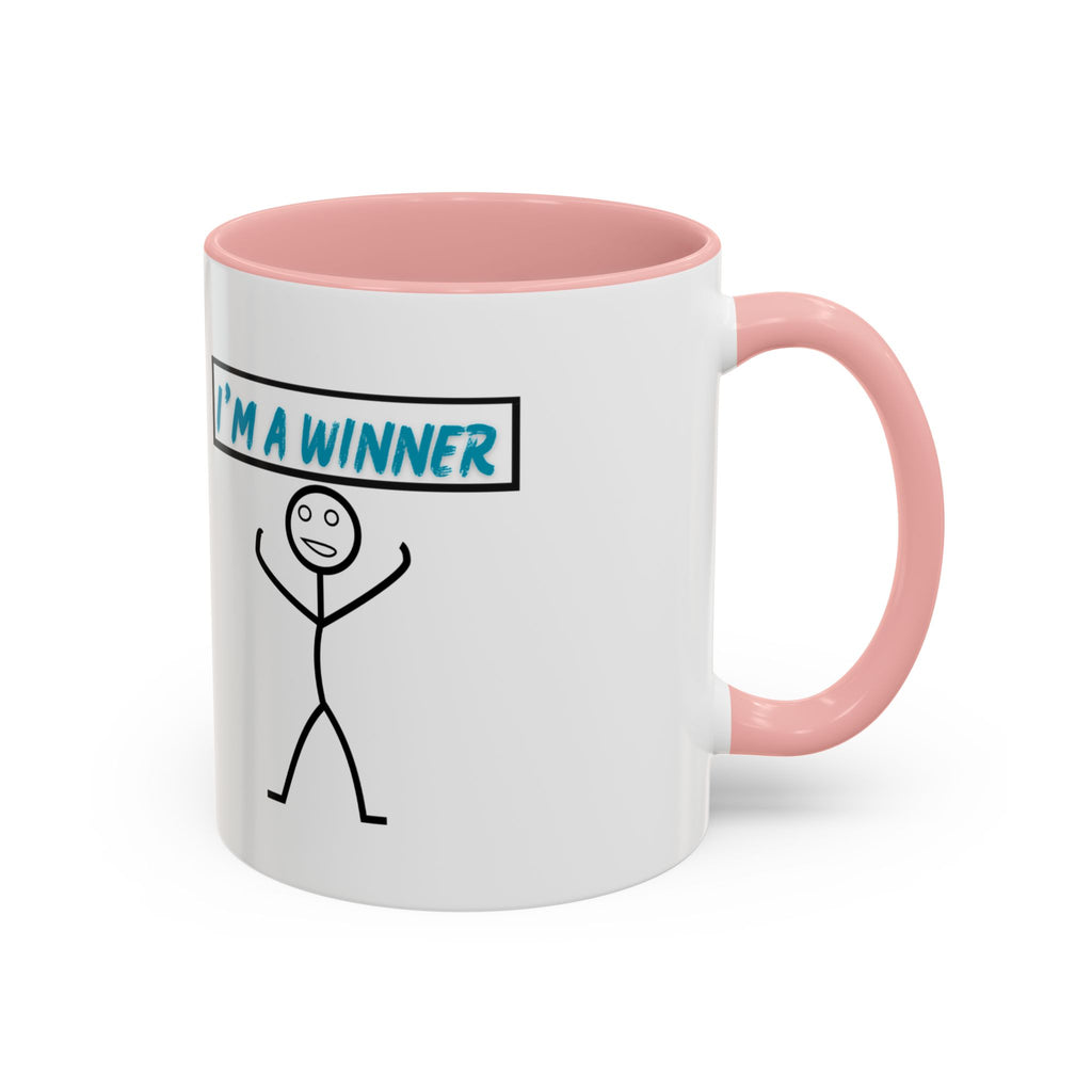 I'm a Winner Accent Coffee Mug — Funny Motivational 11/15oz