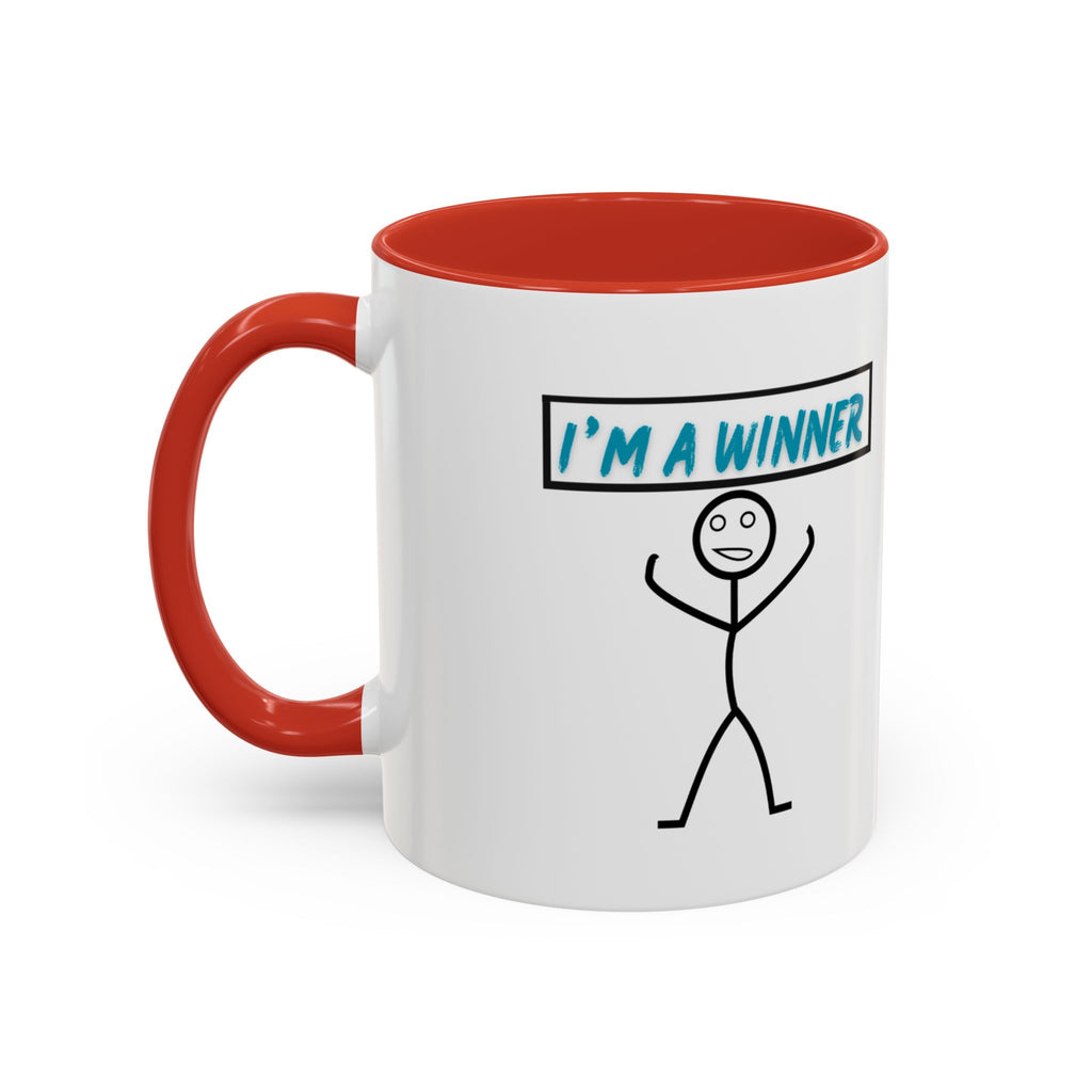 I'm a Winner Accent Coffee Mug — Funny Motivational 11/15oz