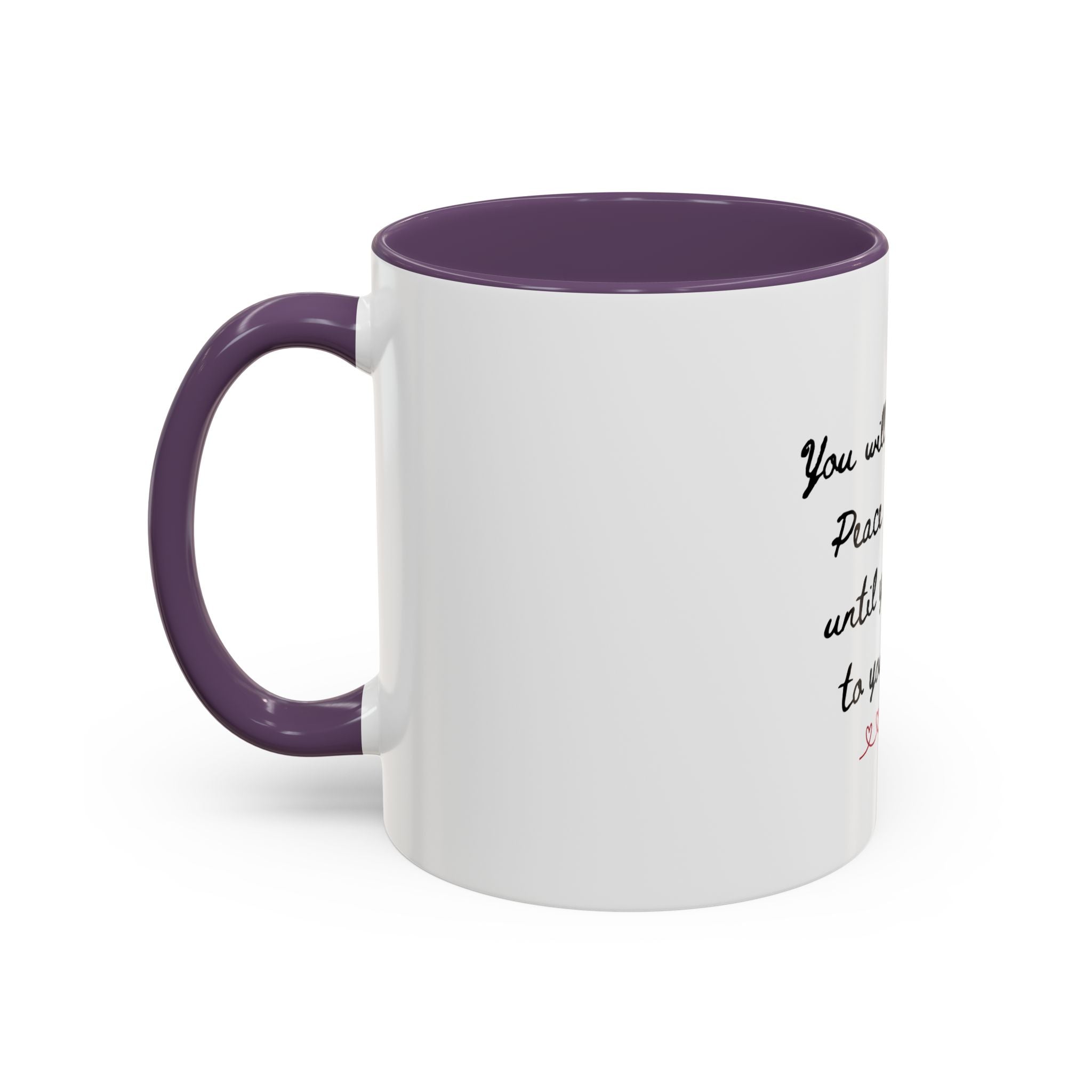 Listen to Your Heart Quote Coffee Mug | Heart Script Accent Mug | Inspirational Ceramic Cup Gift 11oz 15oz