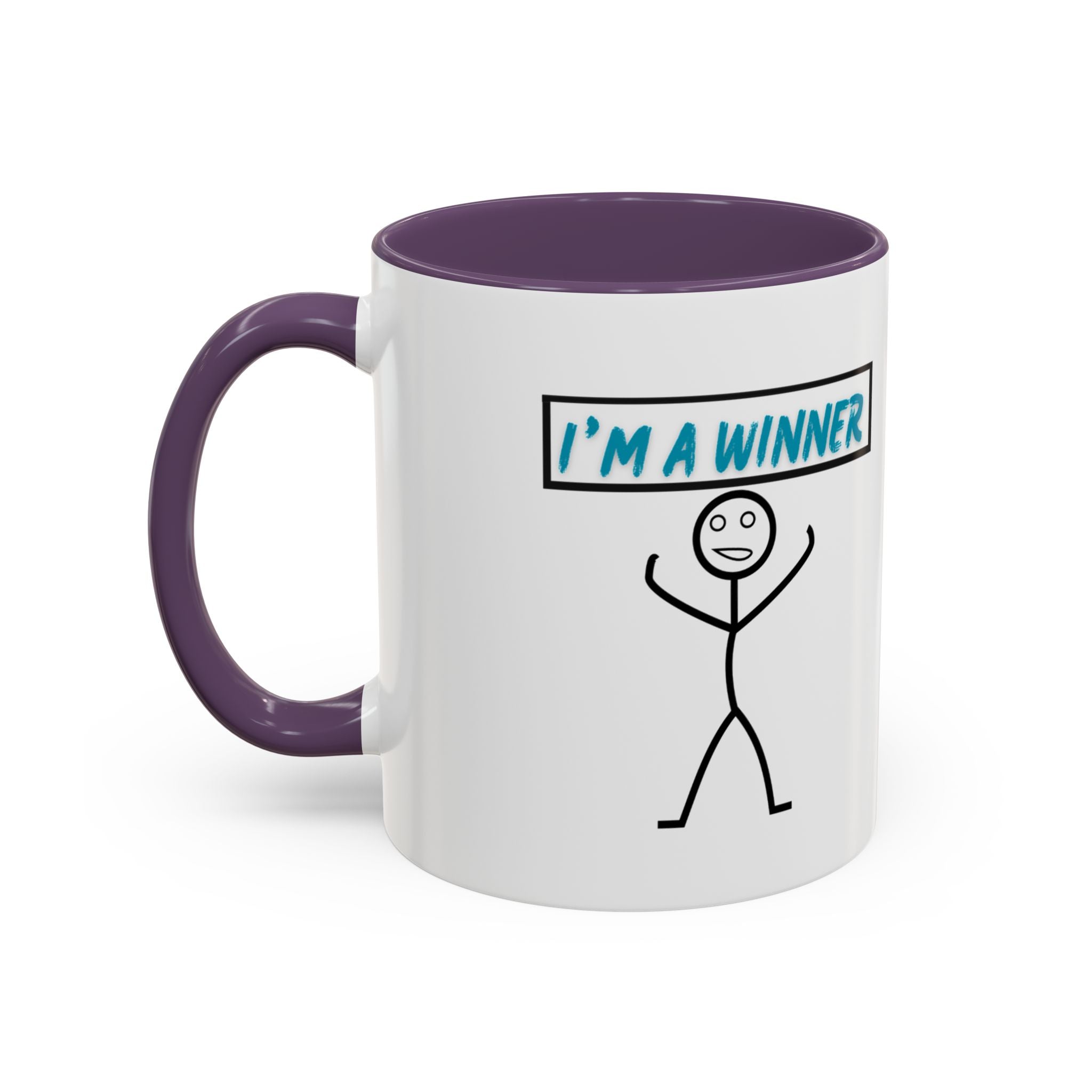 I'm a Winner Accent Coffee Mug — Funny Motivational 11/15oz