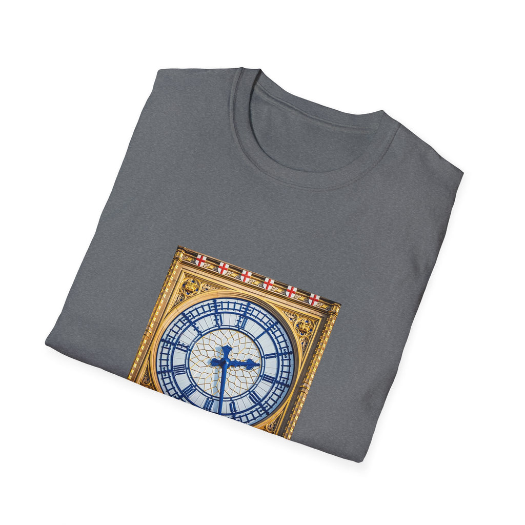 Big Ben Clock Face T-Shirt | London Landmark, Vintage Clock Illustration