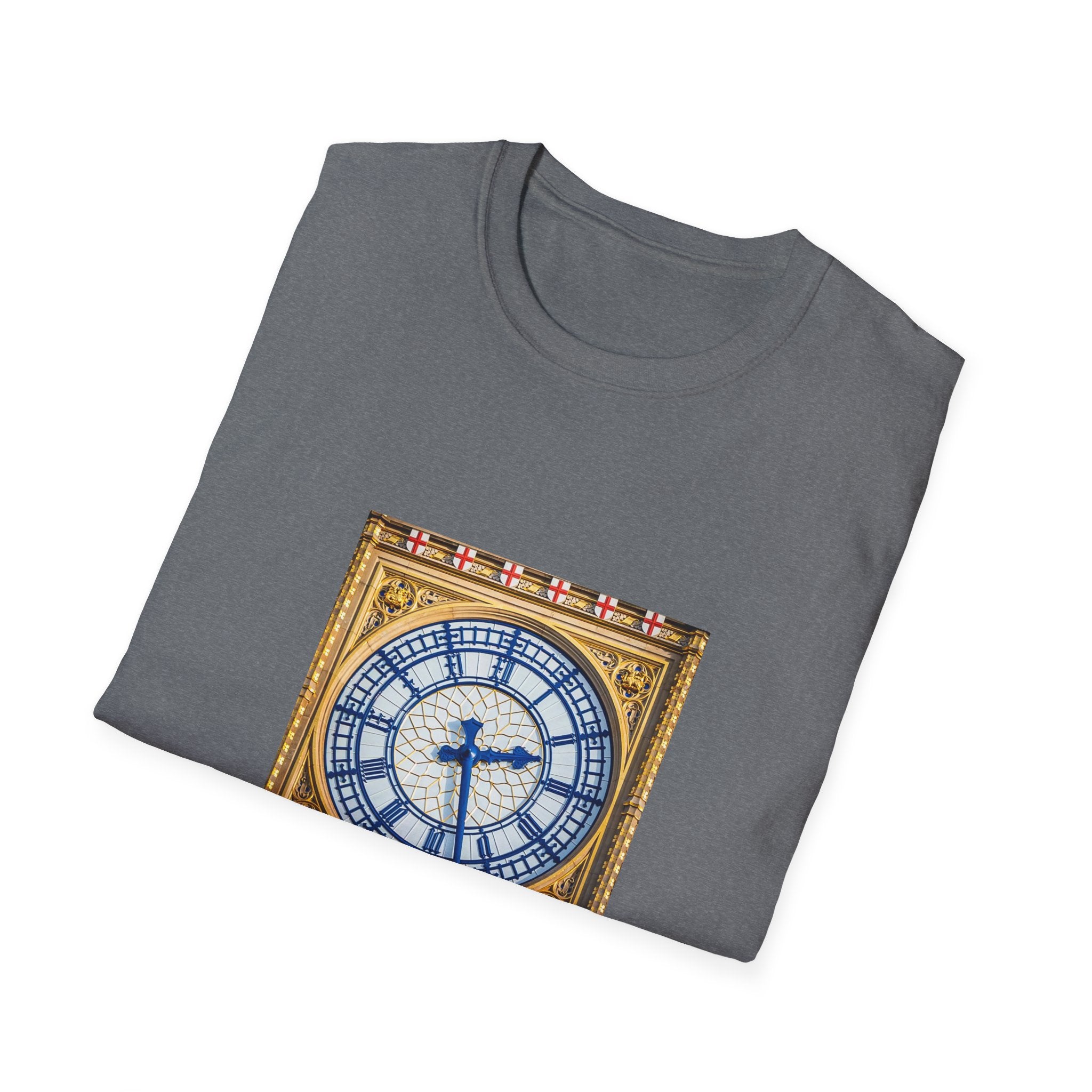 Big Ben Clock Face T-Shirt | London Landmark, Vintage Clock Illustration